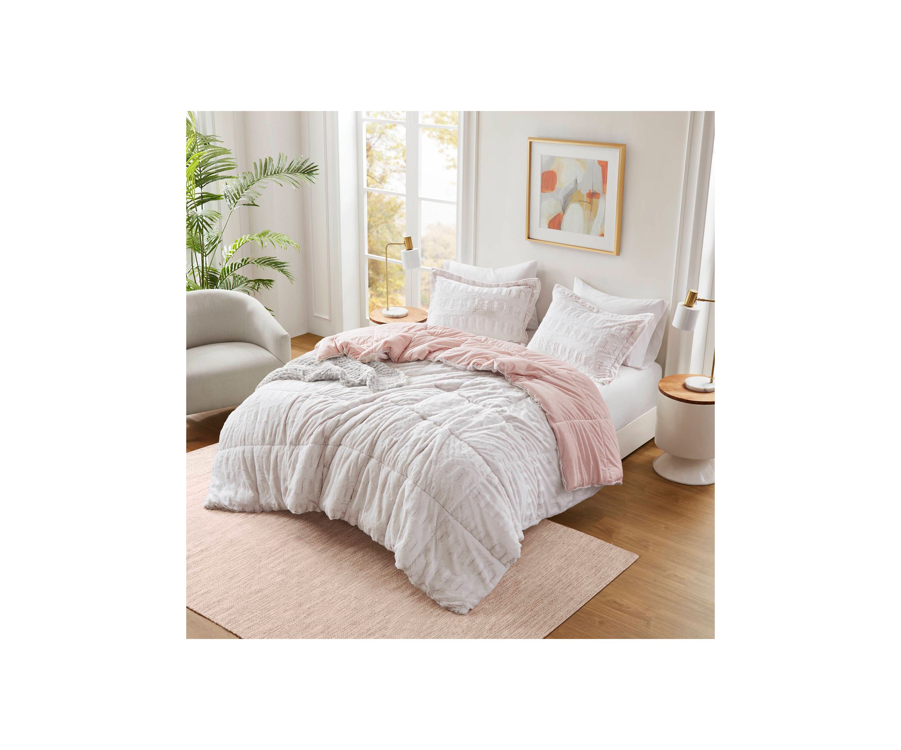 Gia Back Print Long Fur Comforter Mini Set
