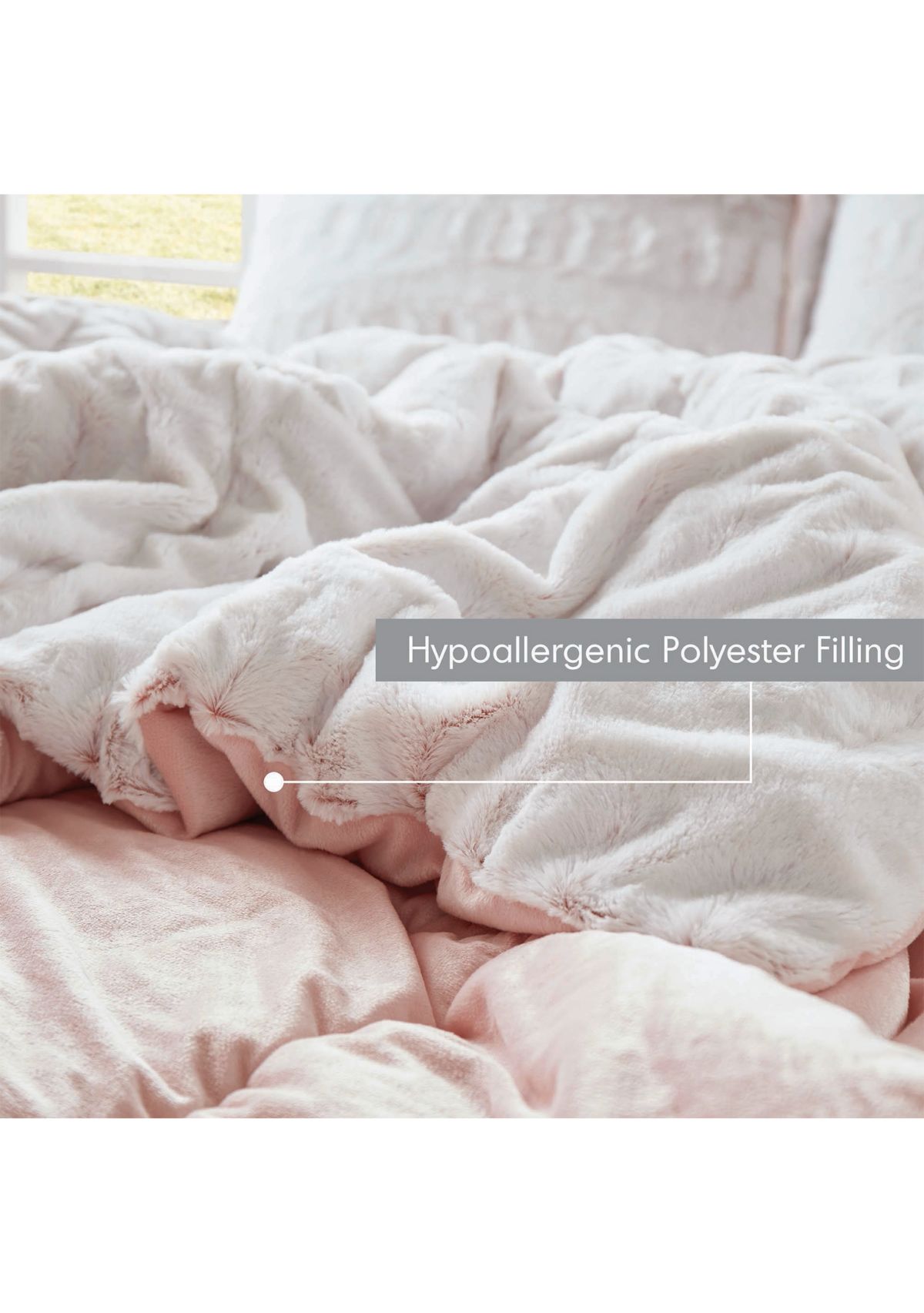 Gia Back Print Long Fur Comforter Mini Set