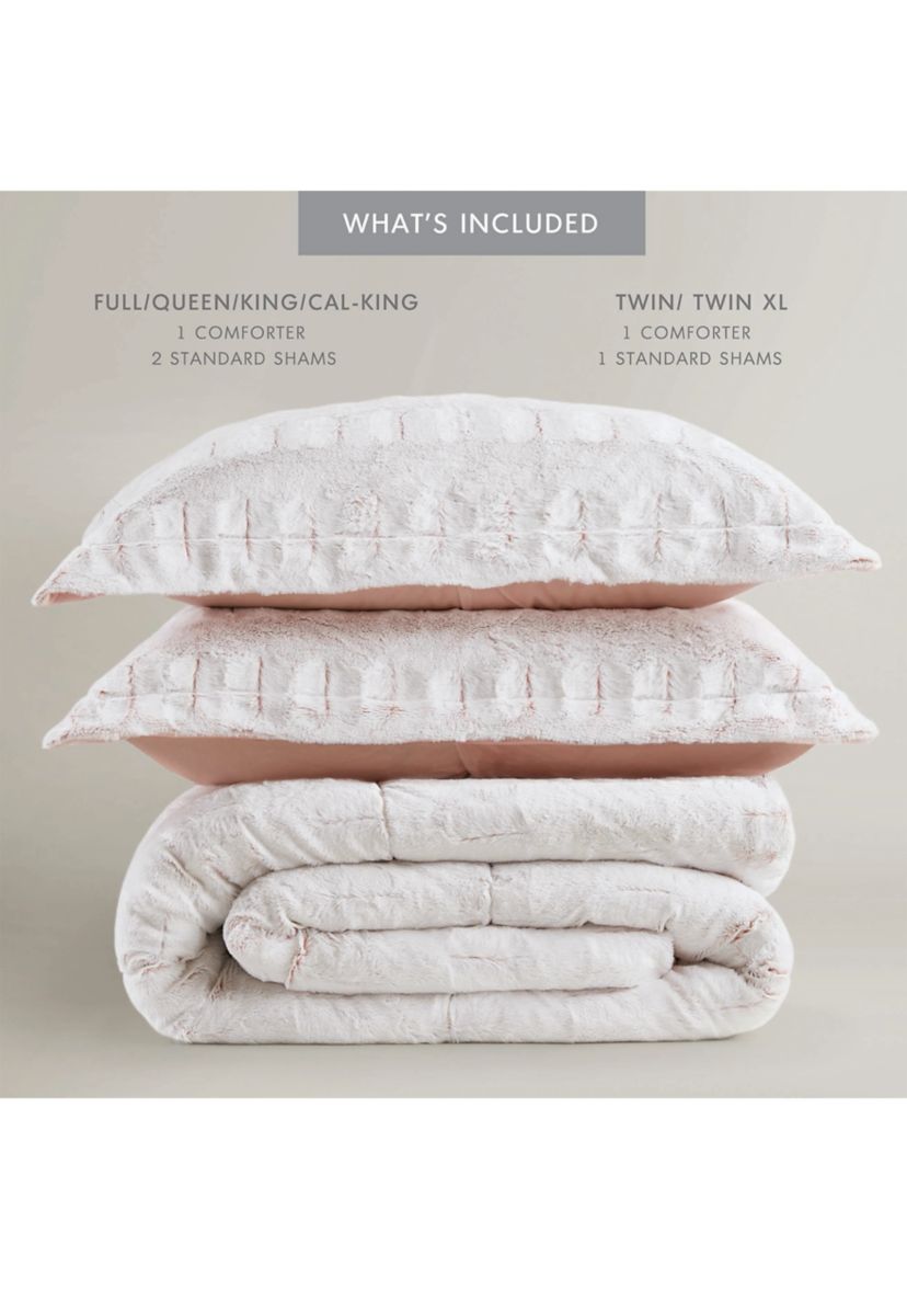 Gia Back Print Long Fur Comforter Mini Set