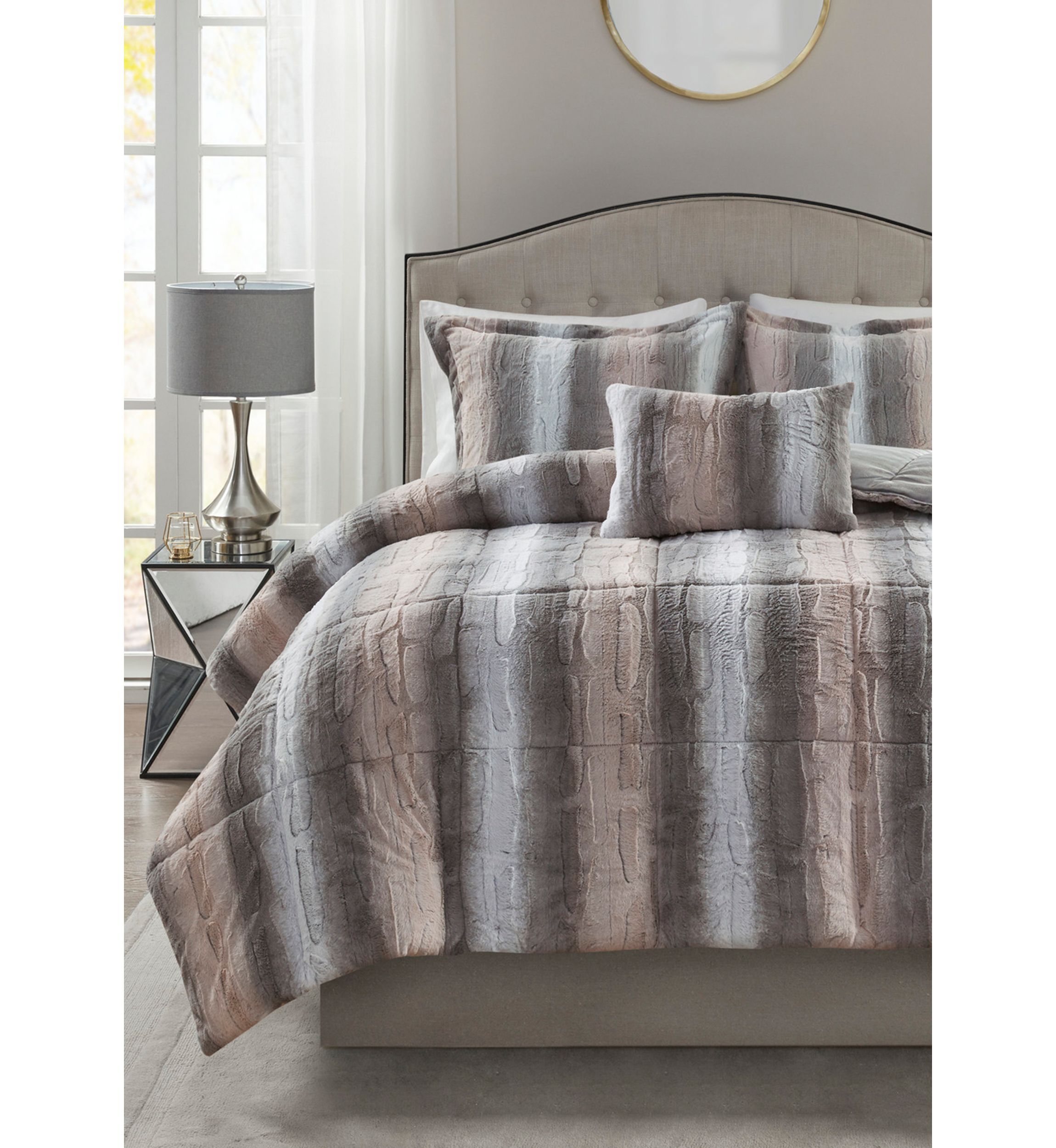 Zuri Faux Fur Comforter Set