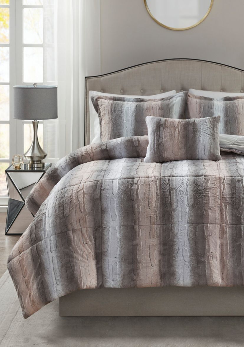 Zuri Faux Fur Comforter Set