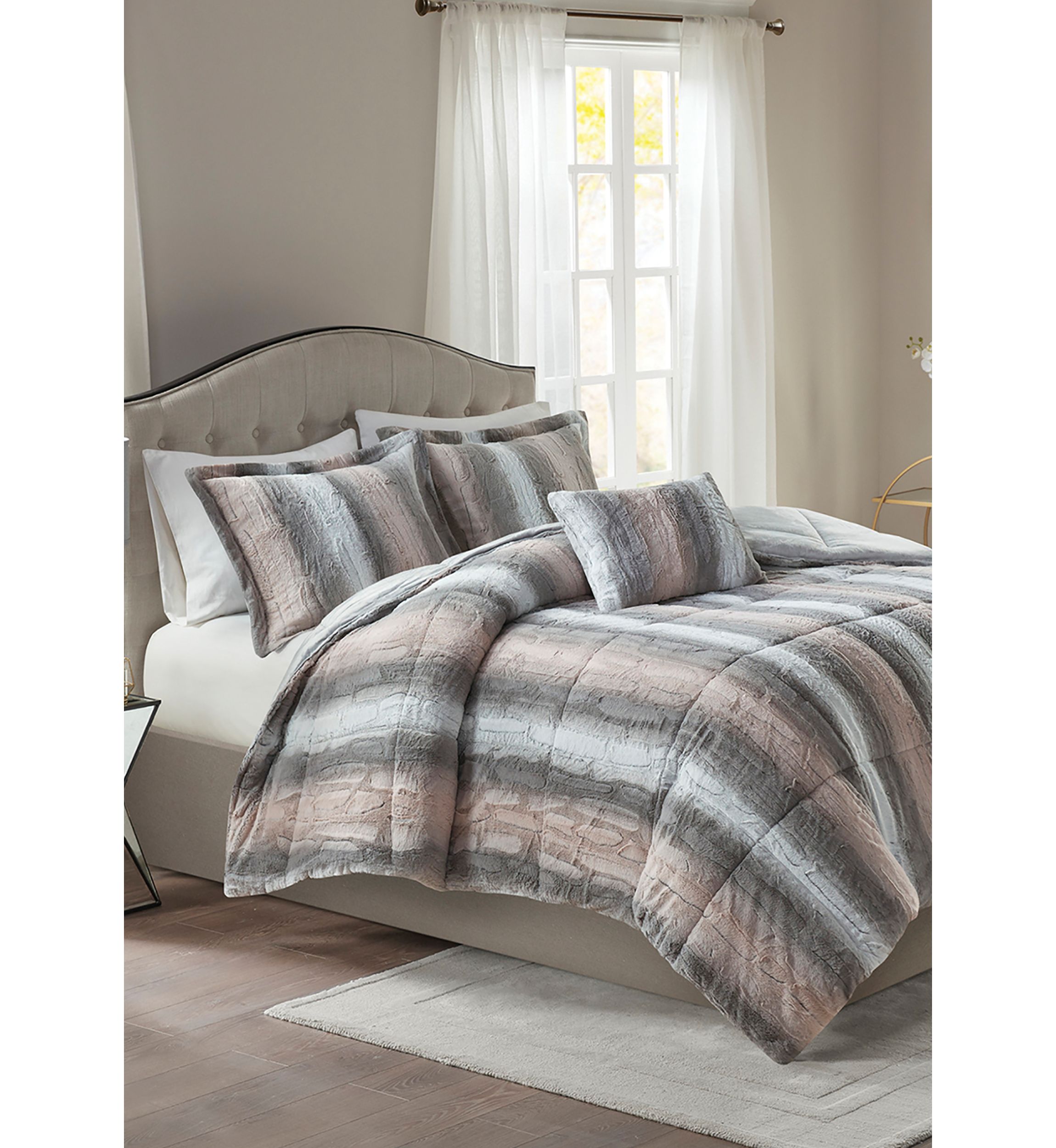 Zuri Faux Fur Comforter Set