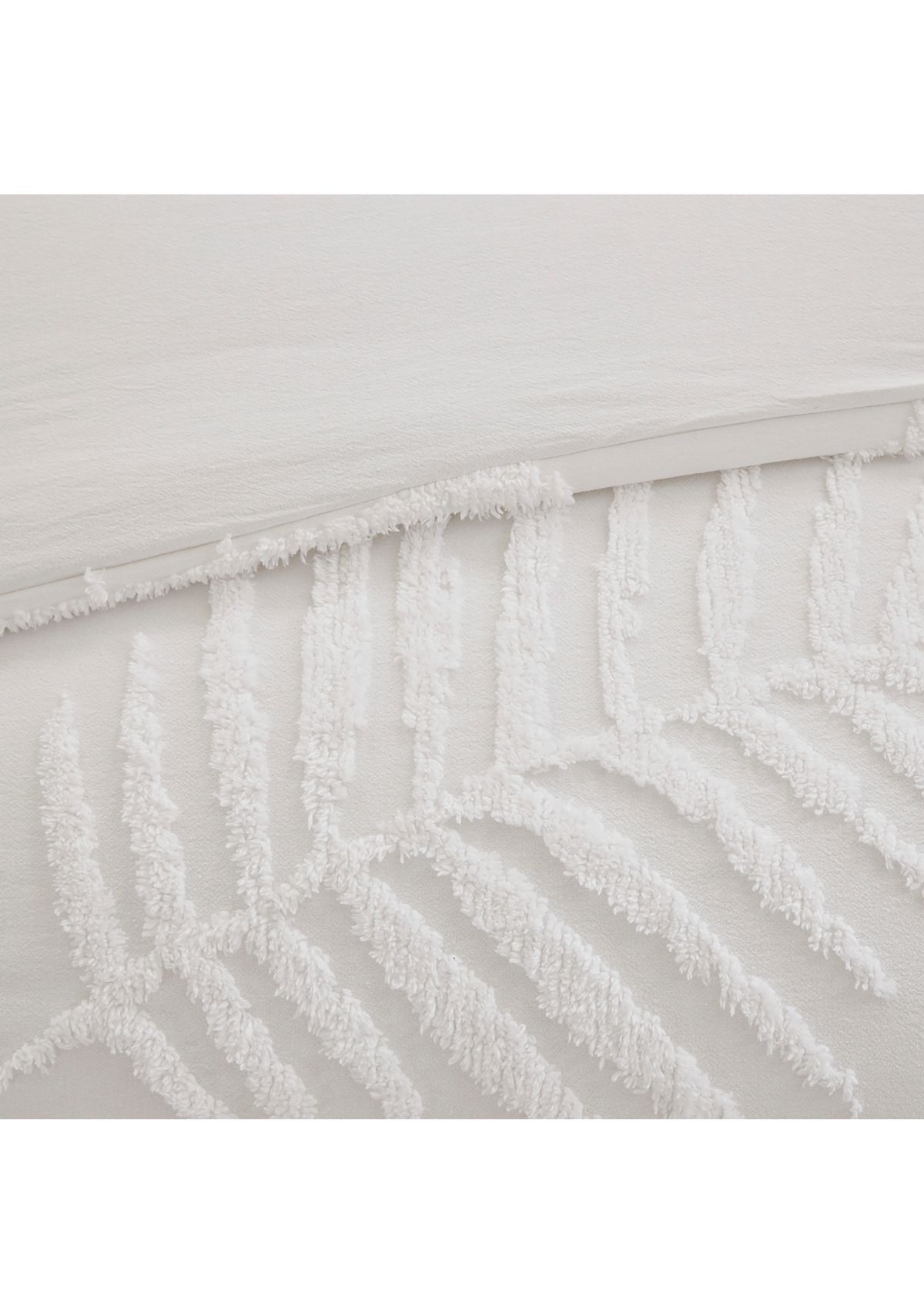 Bahari 3 Piece Tufted Cotton Chenille Palm Comforter Set