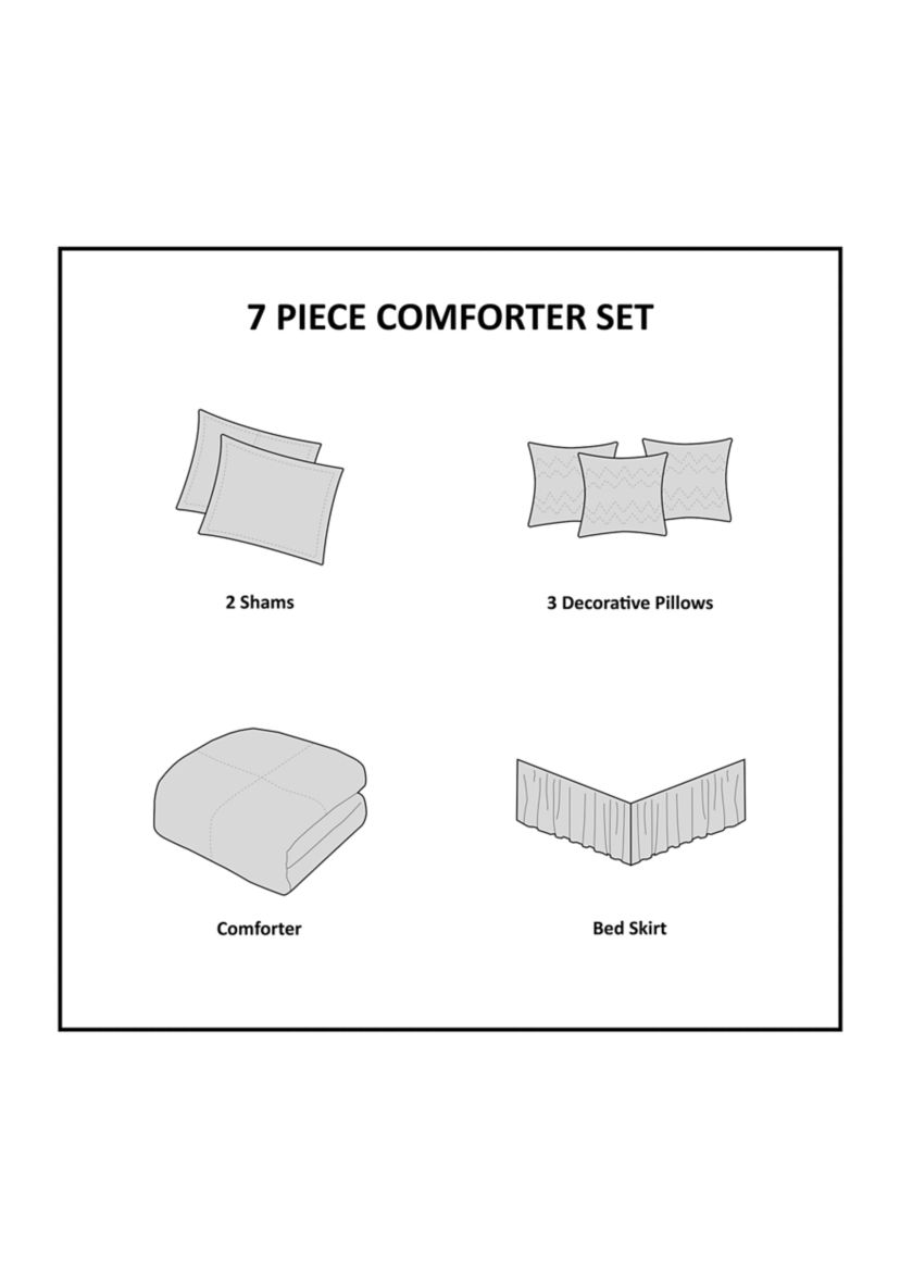 Mariana 7 Piece Cotton Printed Comforter Set