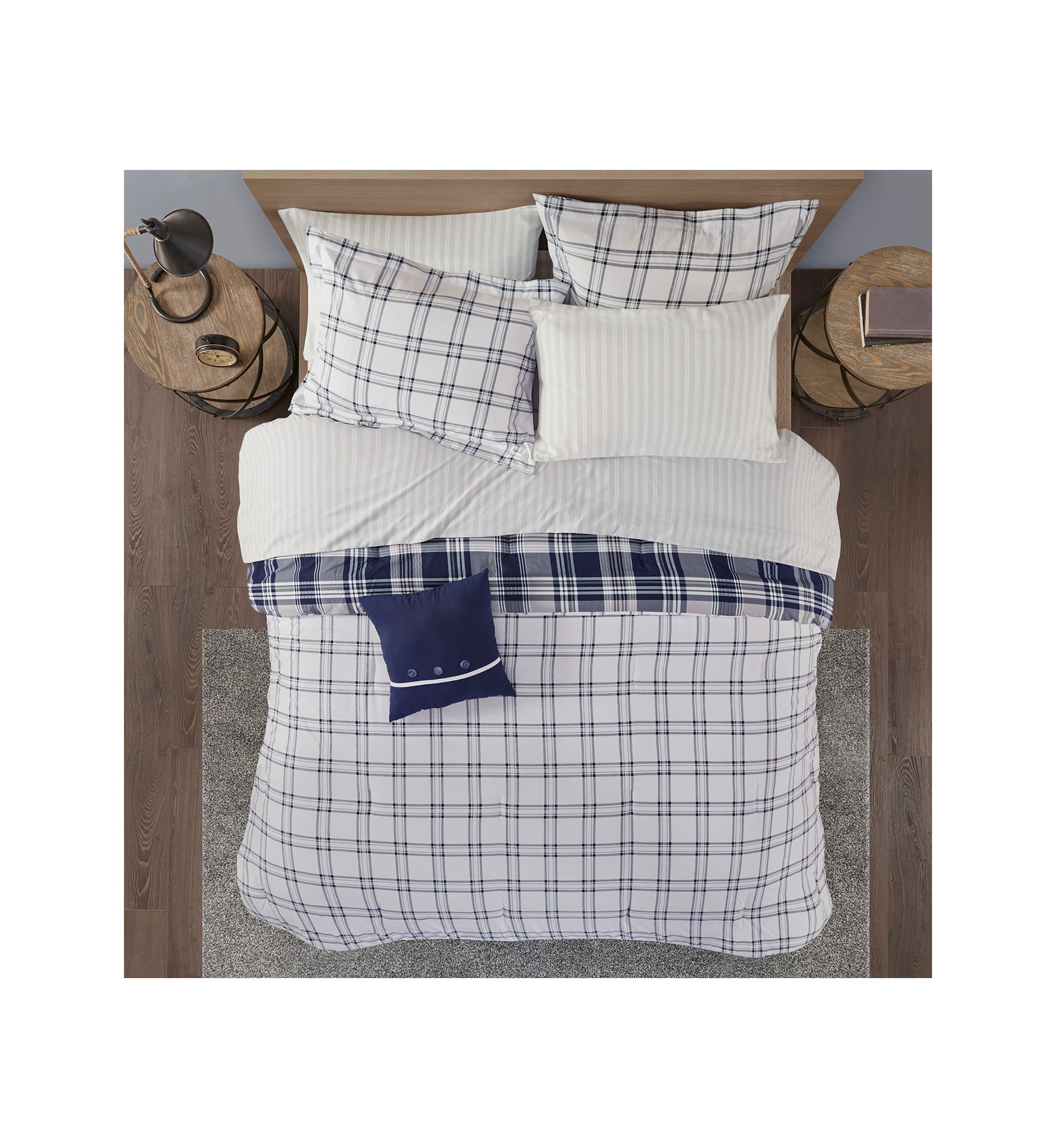 Patrick Reversible Comforter Set with Bed Sheets