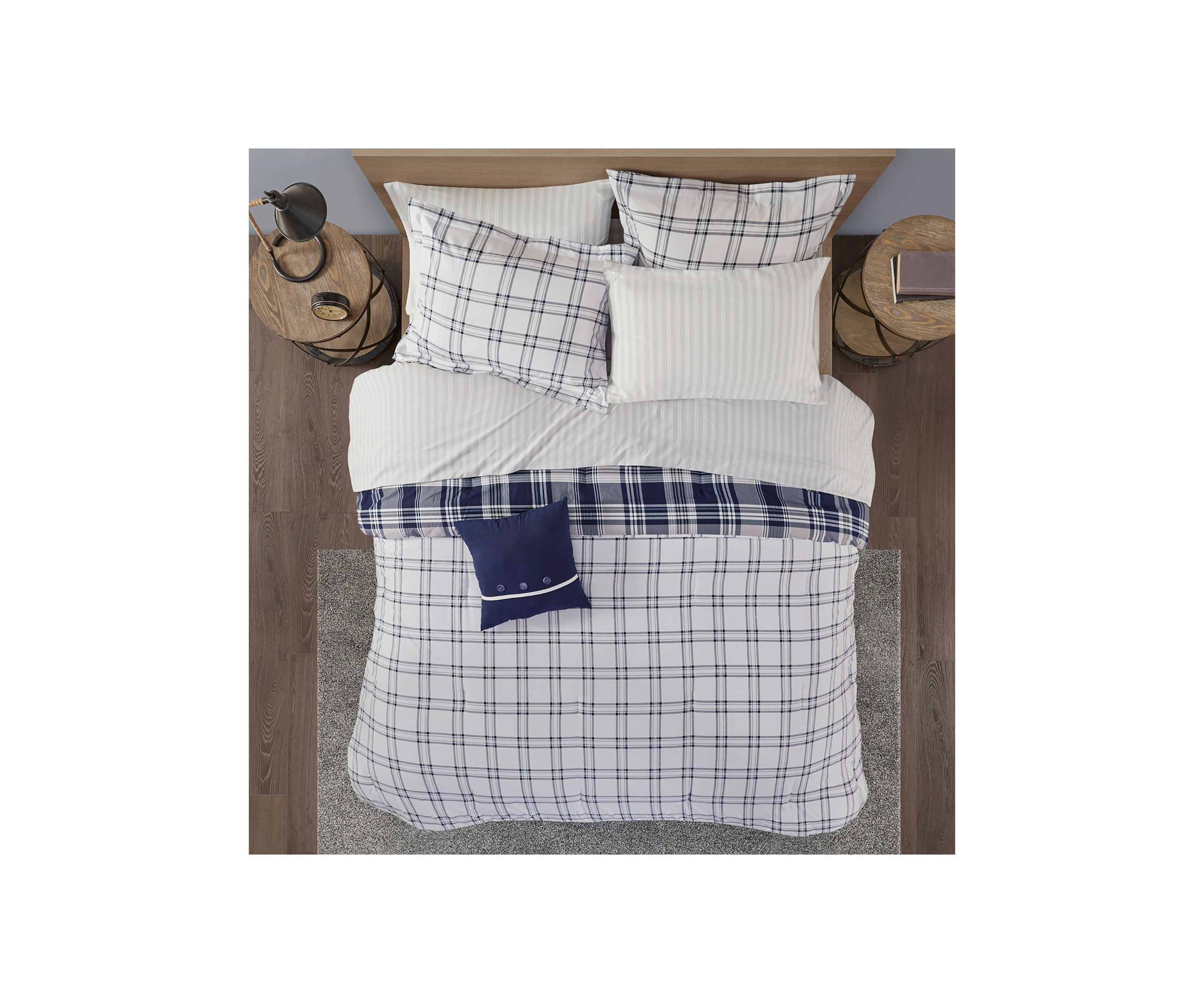 Patrick Reversible Comforter Set with Bed Sheets