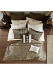 Zara 16 Piece Jacquard Complete Bedding Set with 2 Sheet Sets