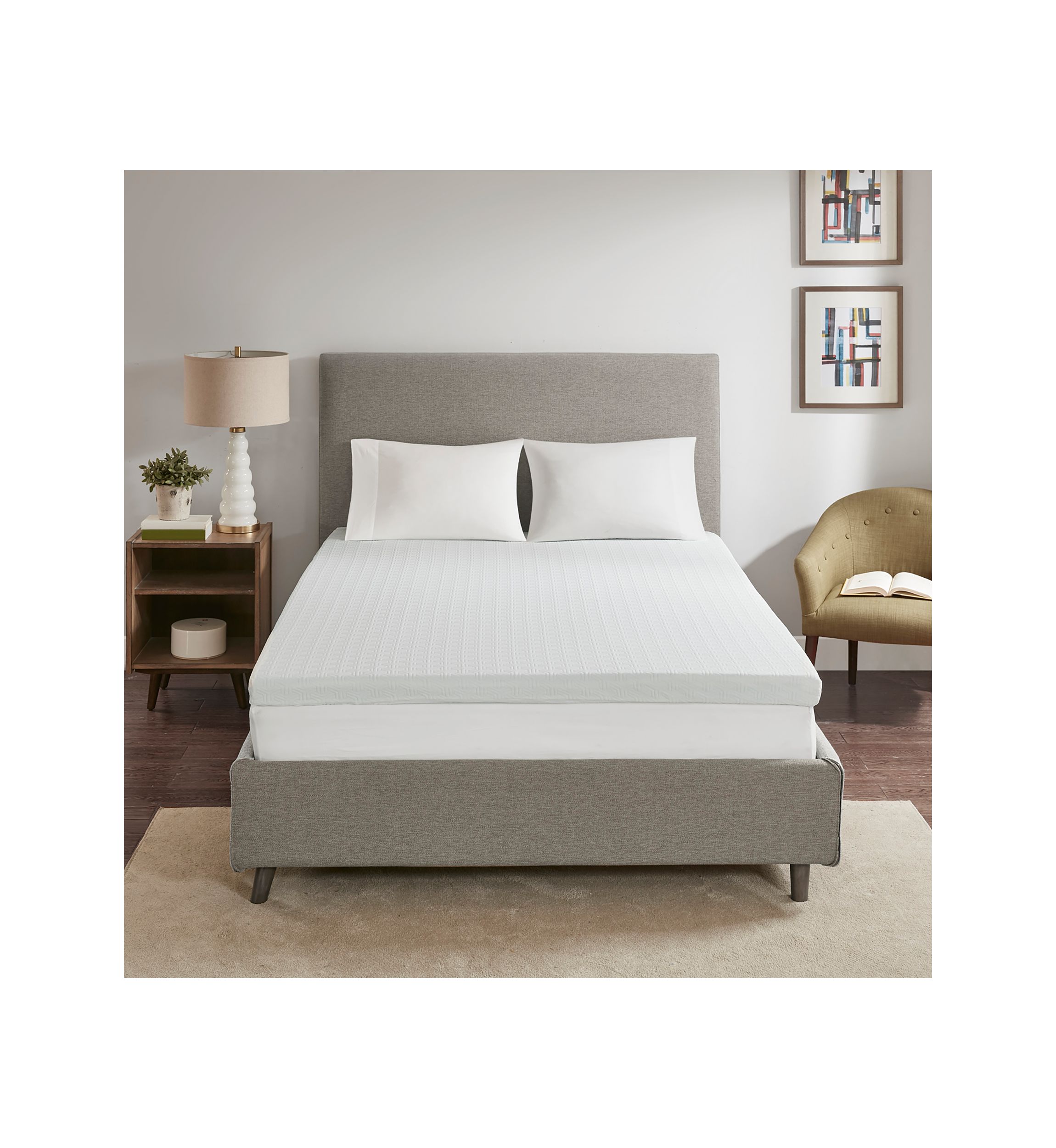 3 Inch Gel Memory Foam with 3M Cover Mattress Topper with 3M Moisture Management