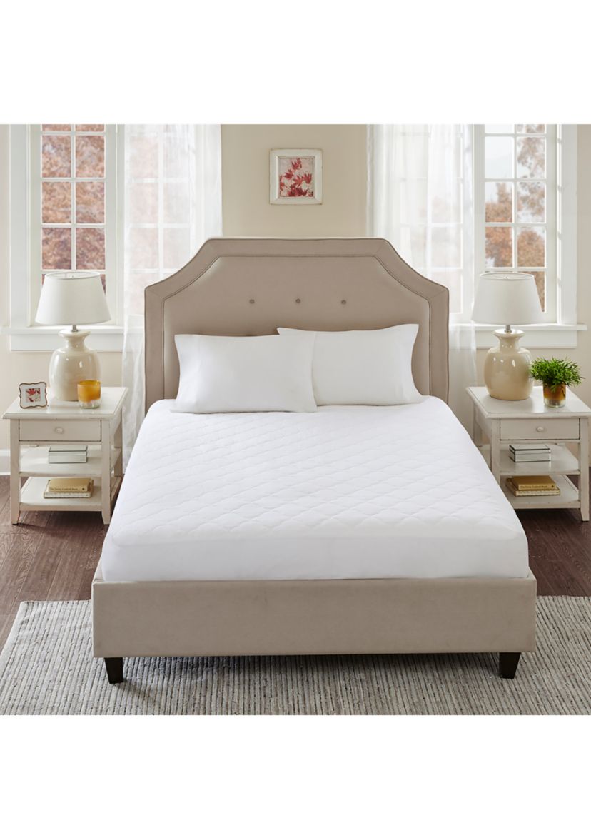 All Natural Cotton Percale Quilted Mattress Pad