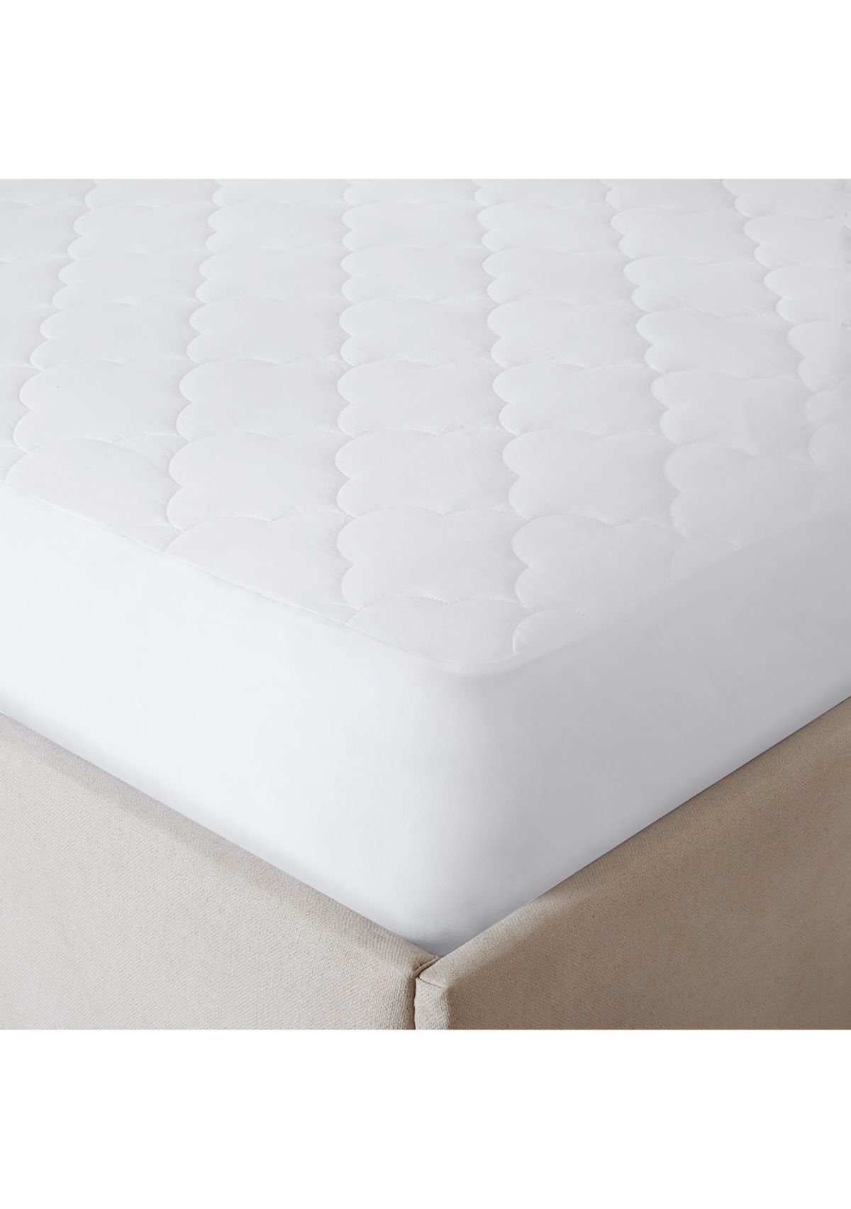 All Natural Cotton Percale Quilted Mattress Pad