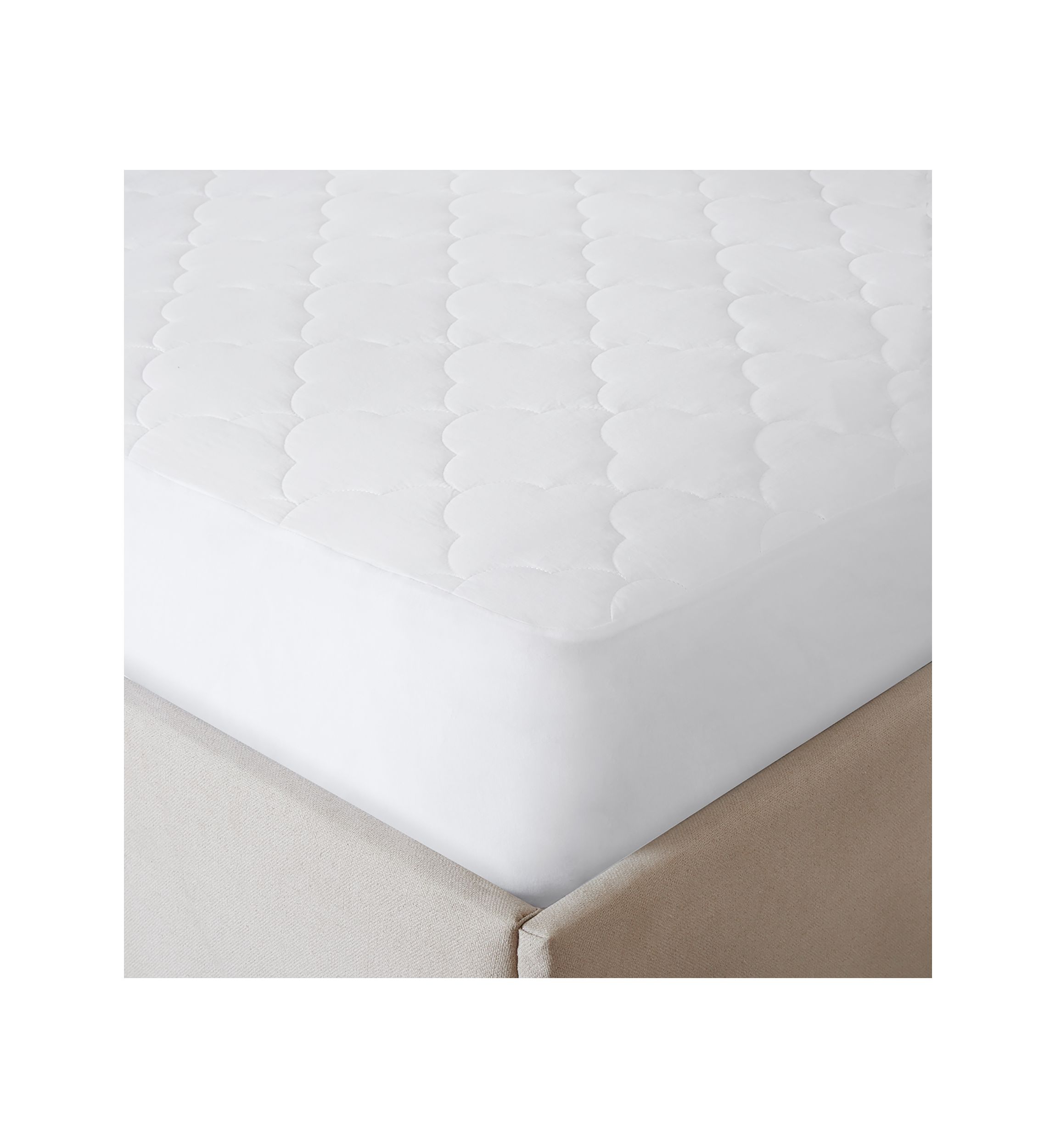 All Natural Cotton Percale Quilted Mattress Pad
