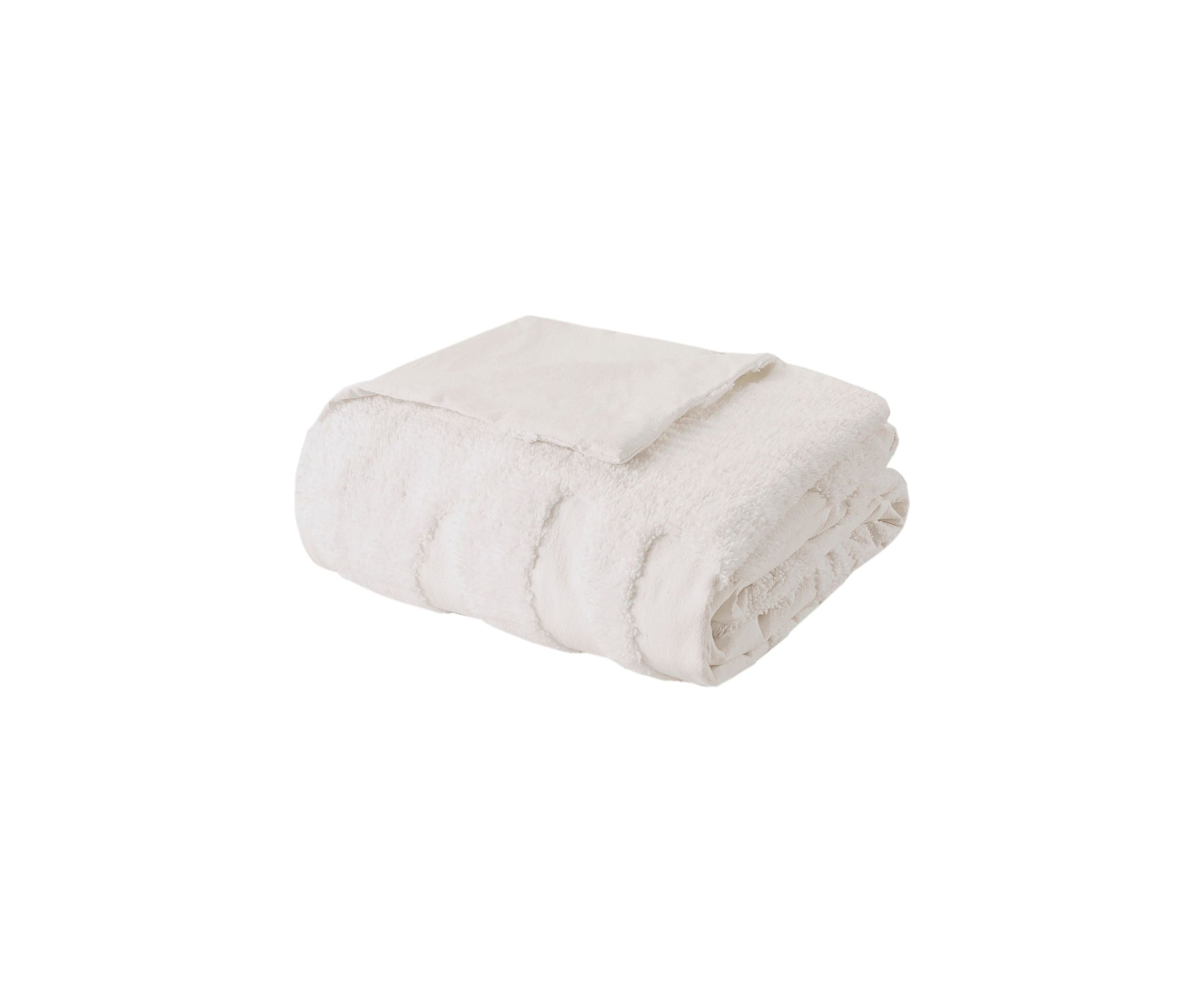 Bahari 3 Piece Tufted Cotton Chenille Palm Duvet Cover Set