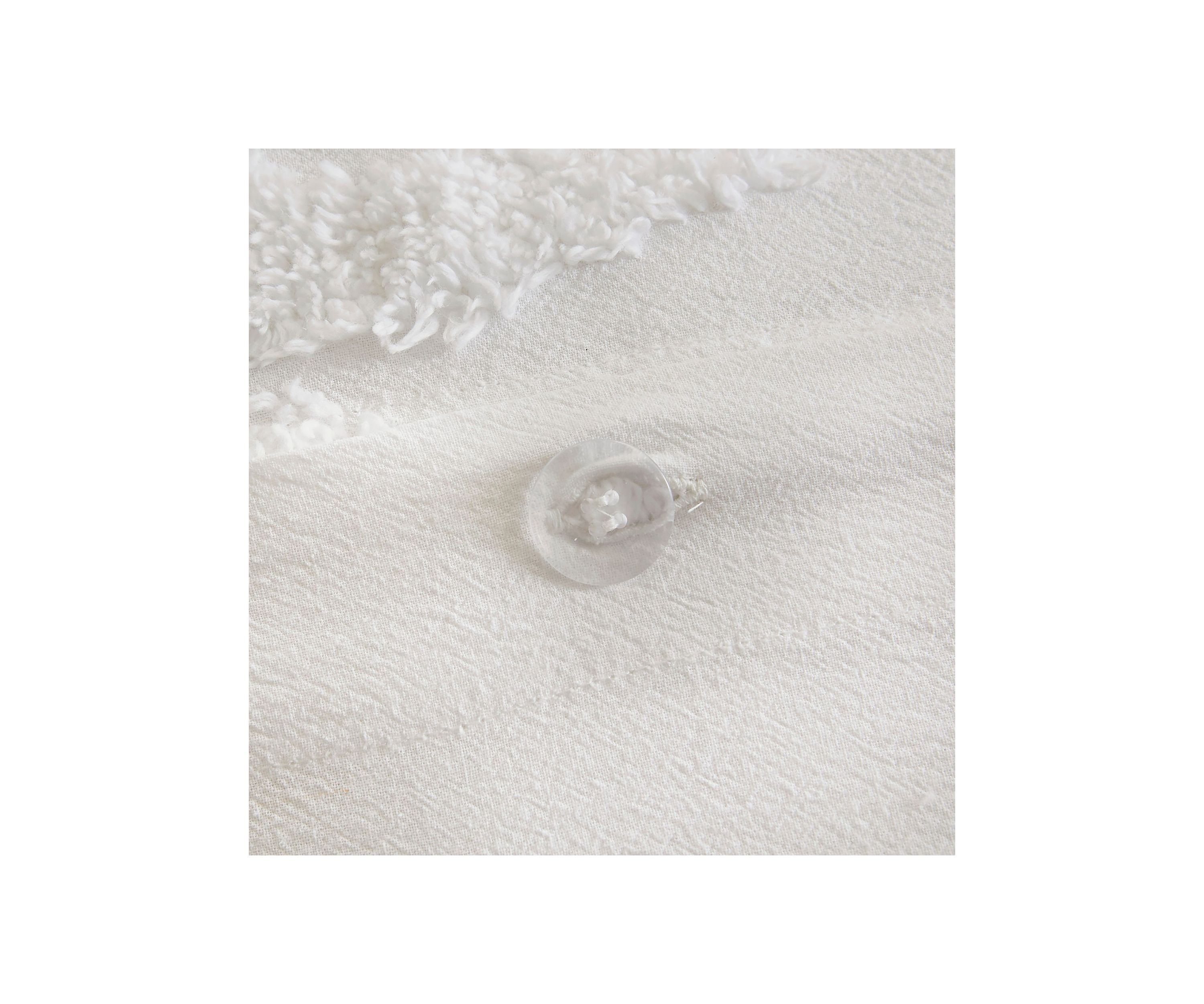 Bahari 3 Piece Tufted Cotton Chenille Palm Duvet Cover Set