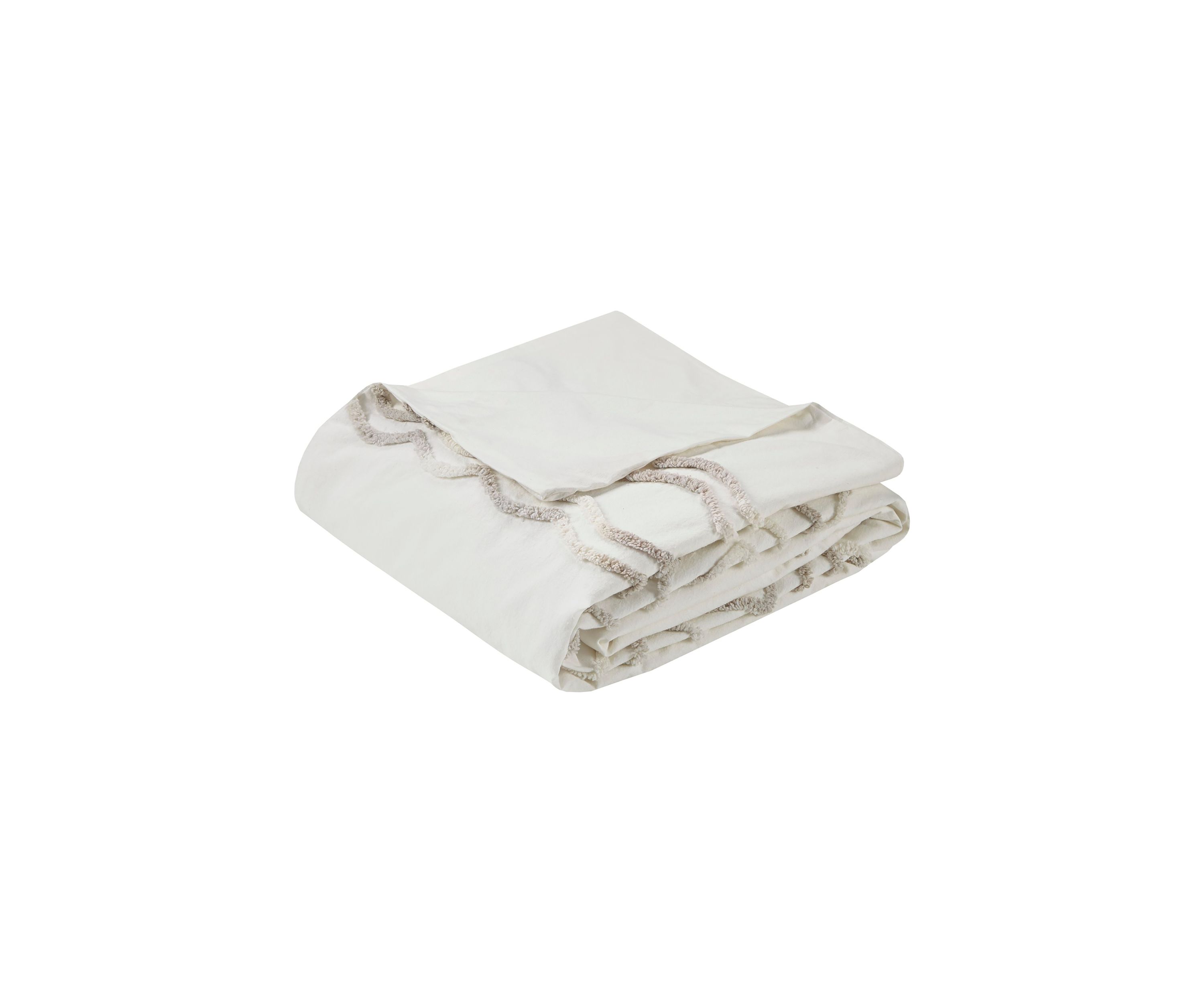 Violette 3 Piece Tufted Cotton Chenille Duvet Cover Set