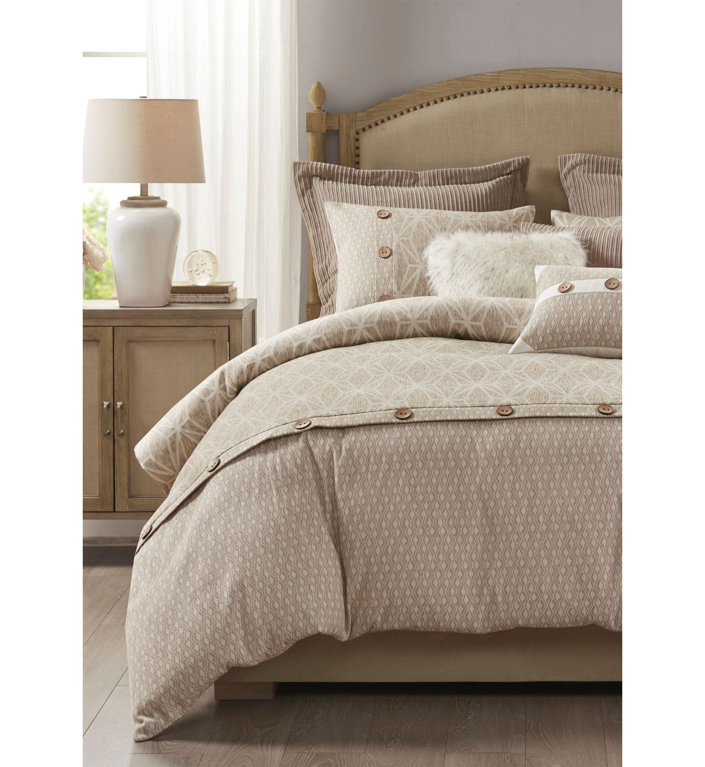 Grace Geometric Oversized Jacquard Comforter Set