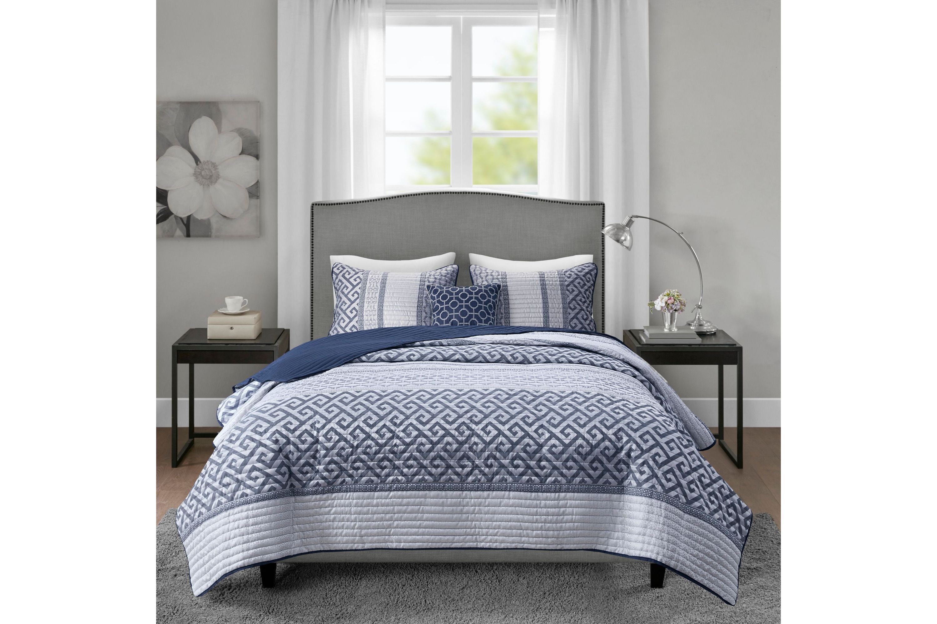 Bennett 4 Piece Reversible Jacquard Coverlet Set