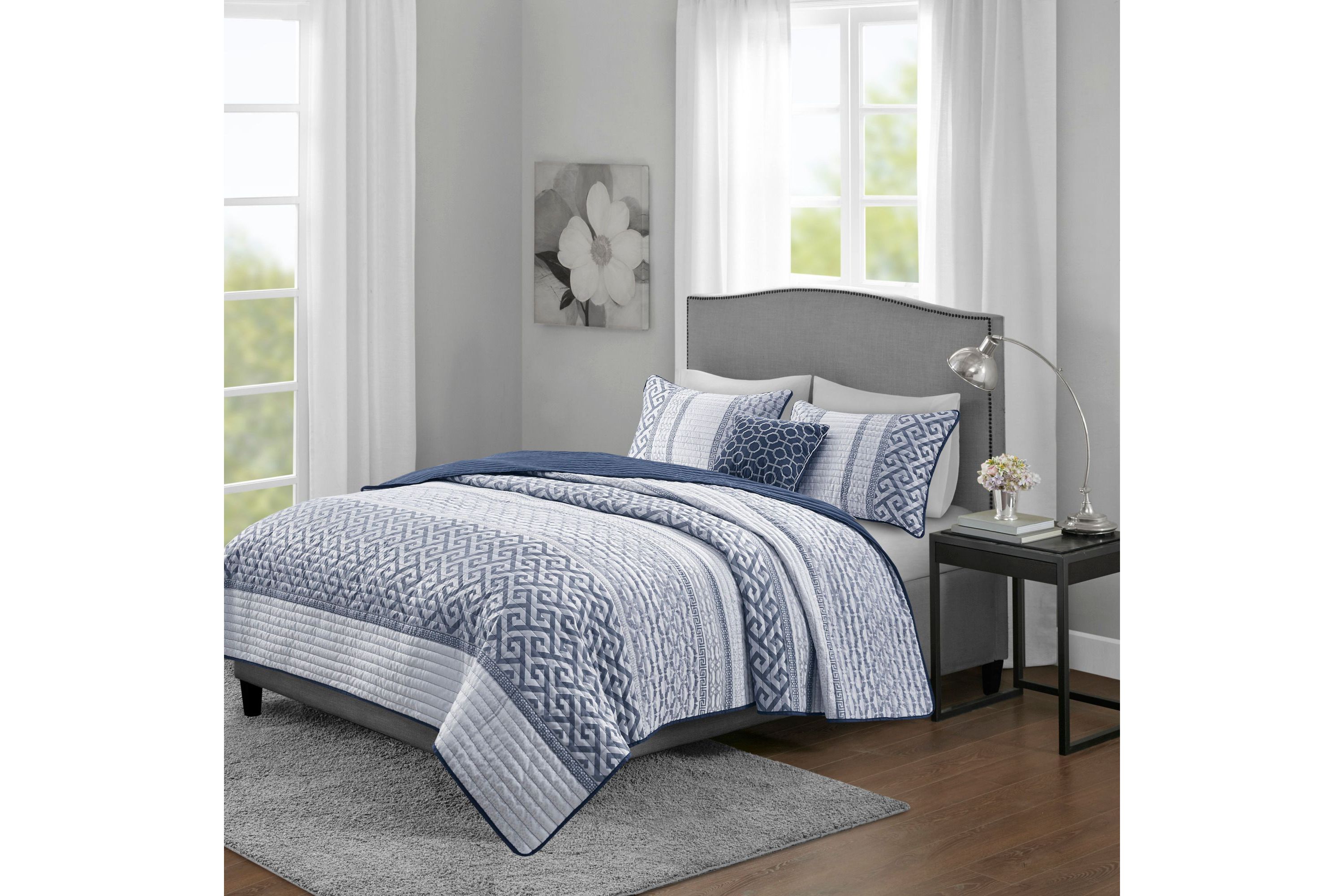 Bennett 4 Piece Reversible Jacquard Coverlet Set