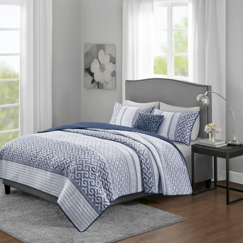 Bennett 4 Piece Reversible Jacquard Coverlet Set
