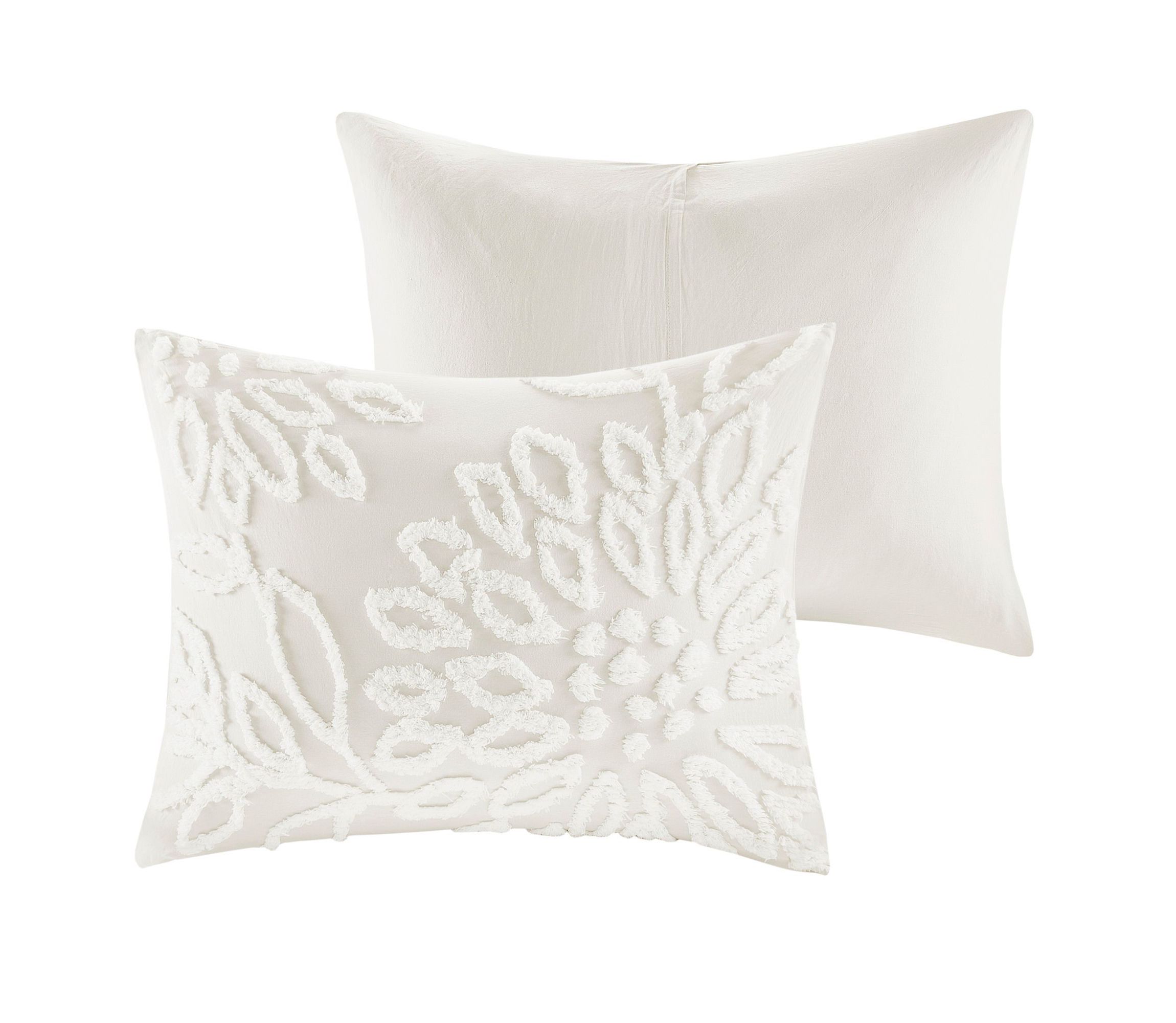 Veronica 3 Piece Tufted Cotton Chenille Floral Comforter Set