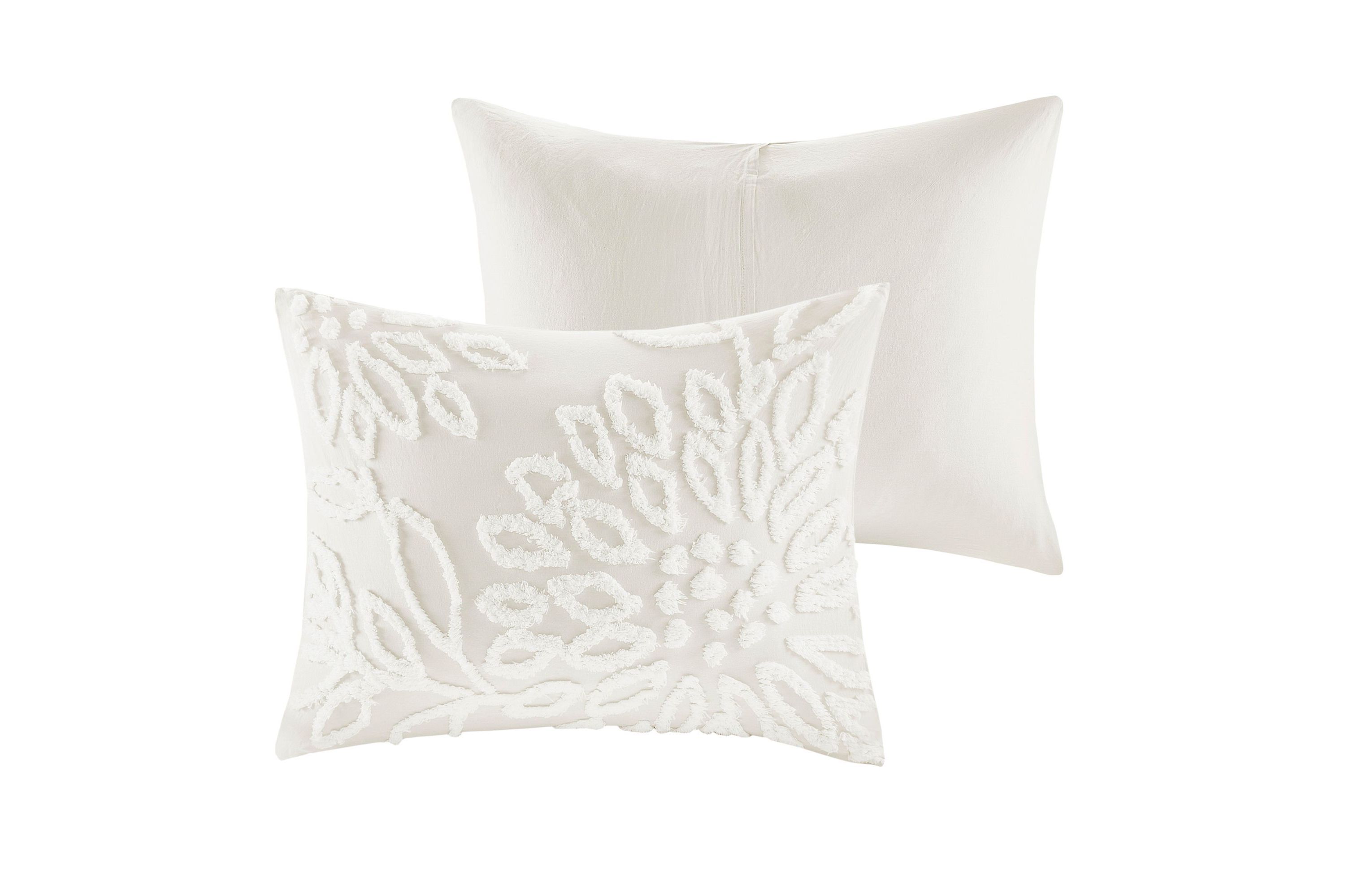 Veronica 3 Piece Tufted Cotton Chenille Floral Comforter Set