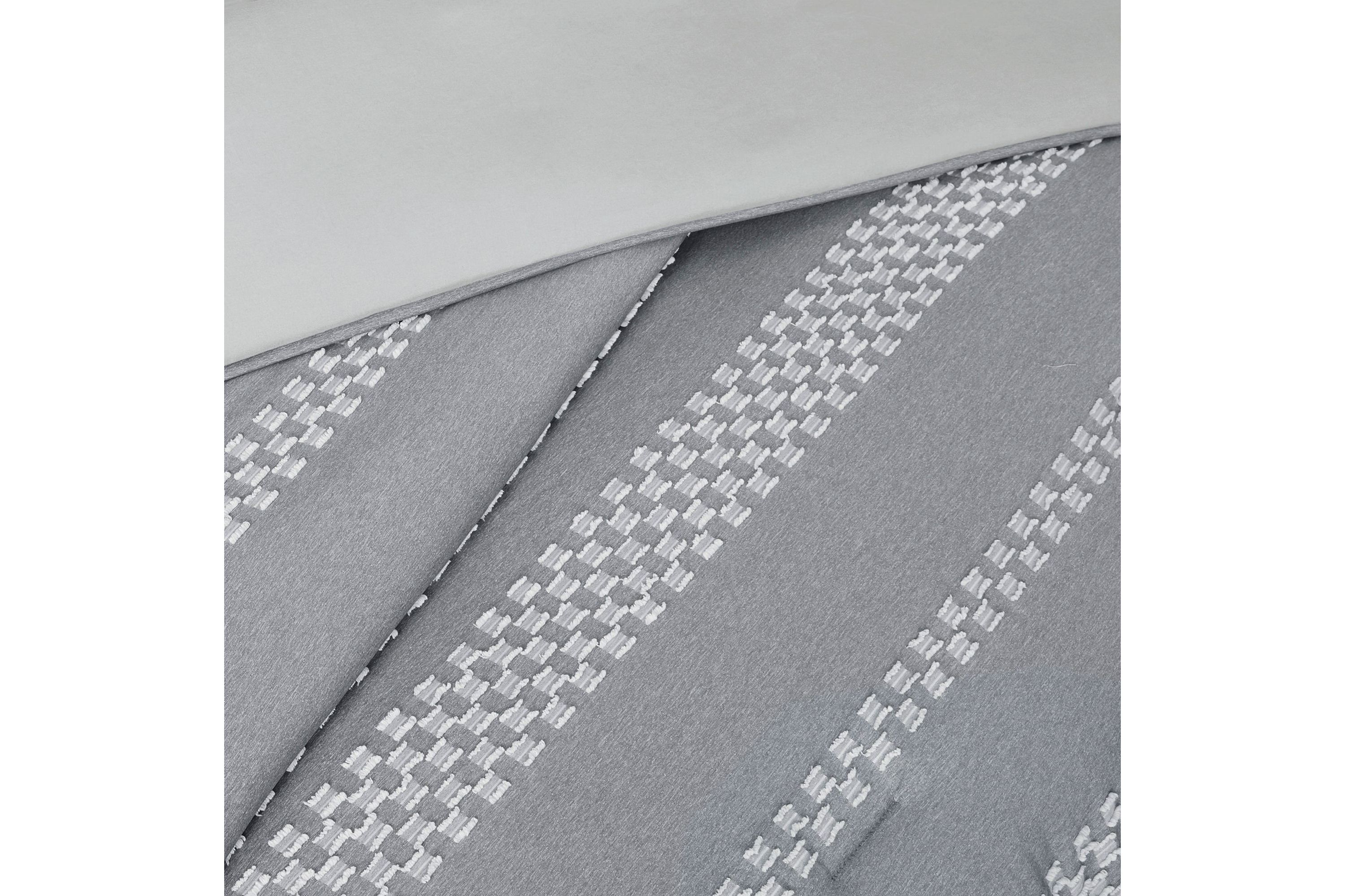 Drew 5 Piece Clipped Jacquard Comforter Set with Throw Pillows