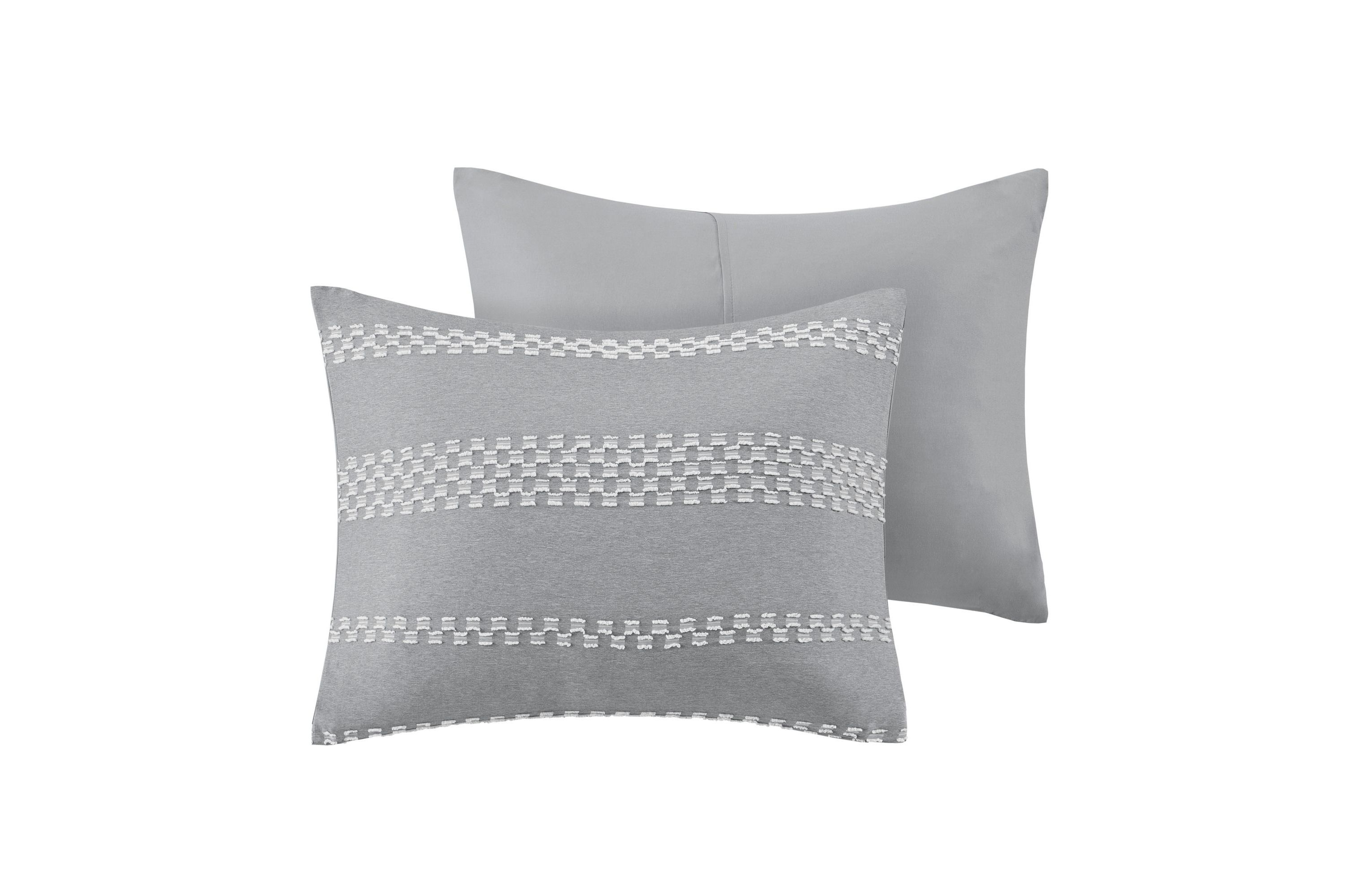 Drew 5 Piece Clipped Jacquard Comforter Set with Throw Pillows