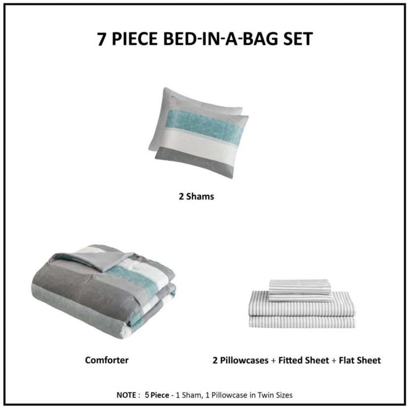 Jaxon Comforter Set with Bed Sheets
