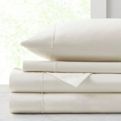 Croscill Luxury Egyptian 500TC Cotton Sheet Set, Ivory, King