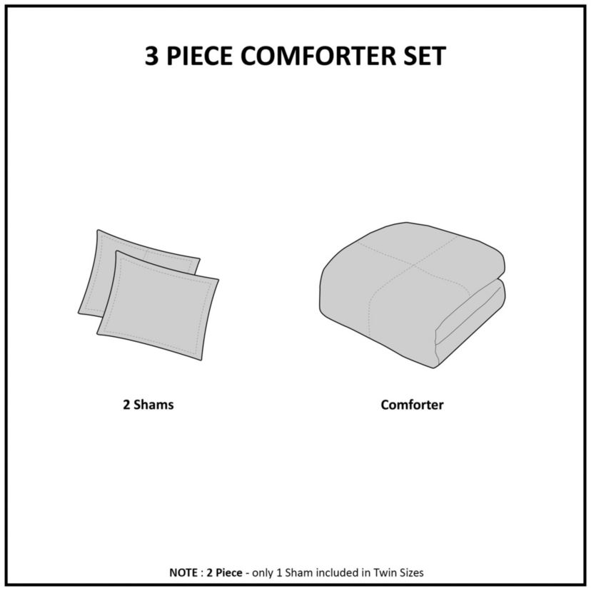 Blair Ruched Fur Down Alternative Comforter Set