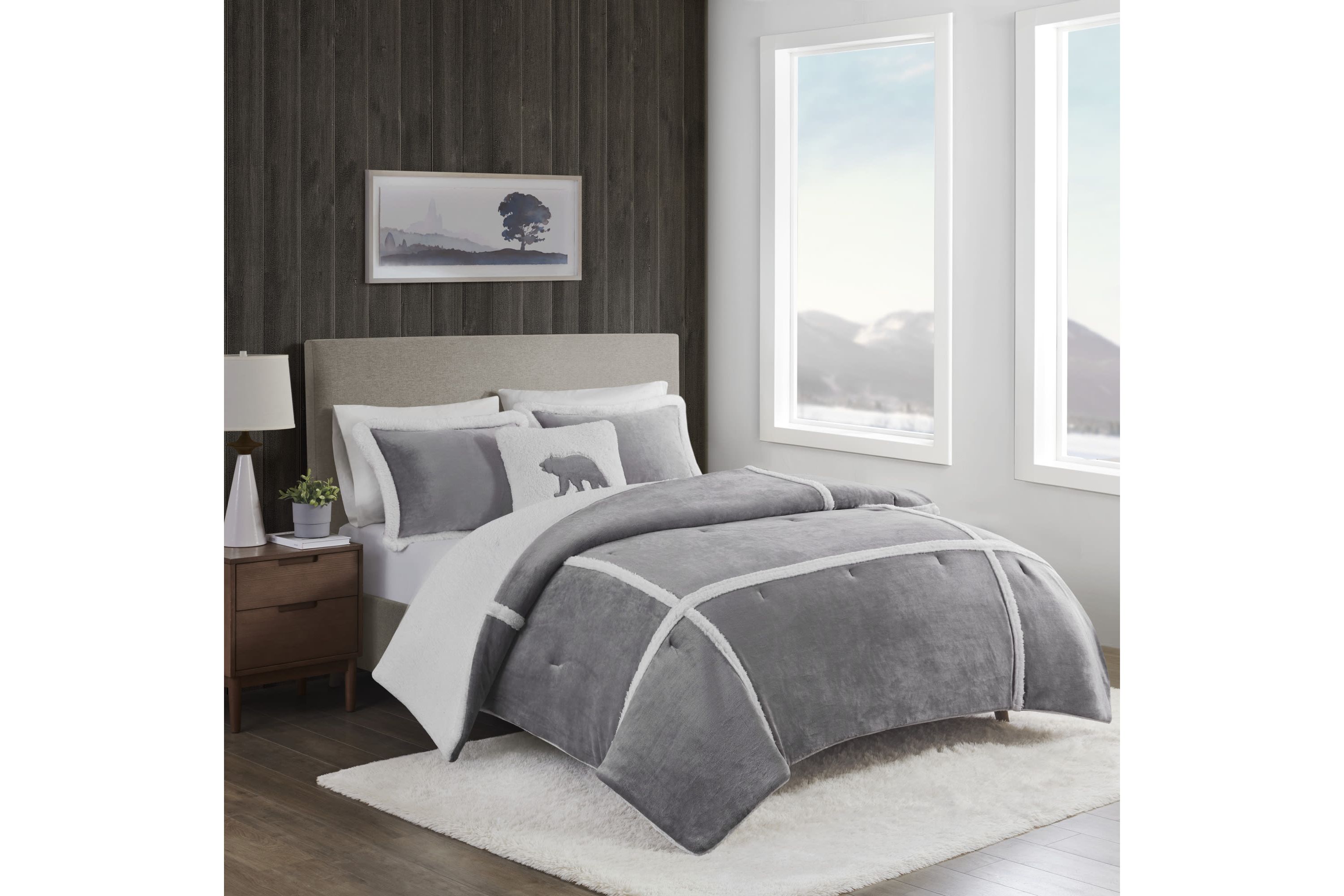 Orlen Plush to Sherpa Comforter Set