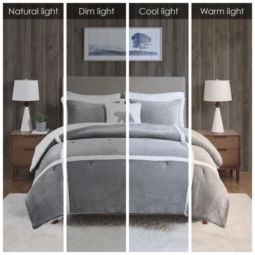 Orlen Plush to Sherpa Comforter Set