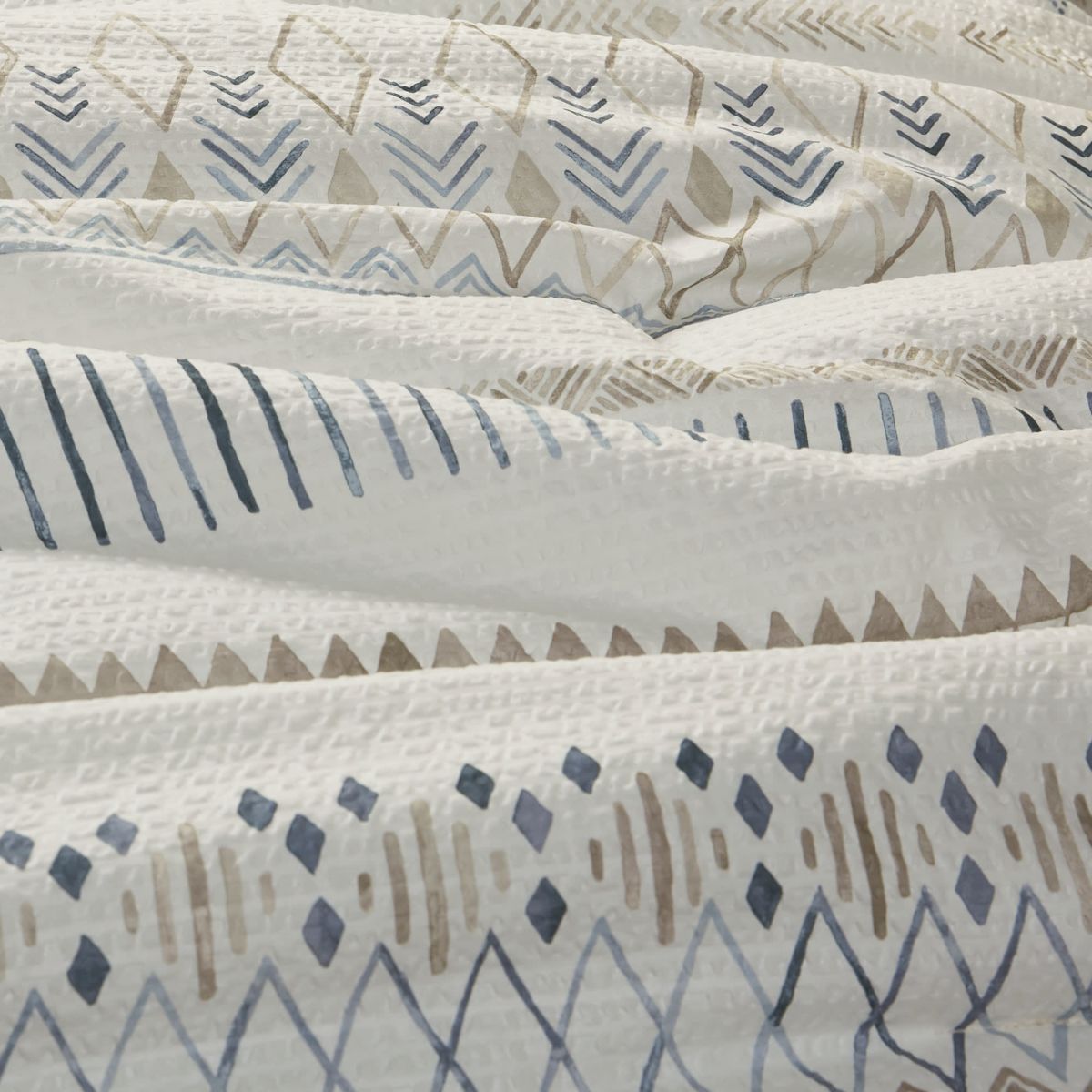 Fraser 5 Piece Printed Seersucker Comforter Set with Throw Pillows