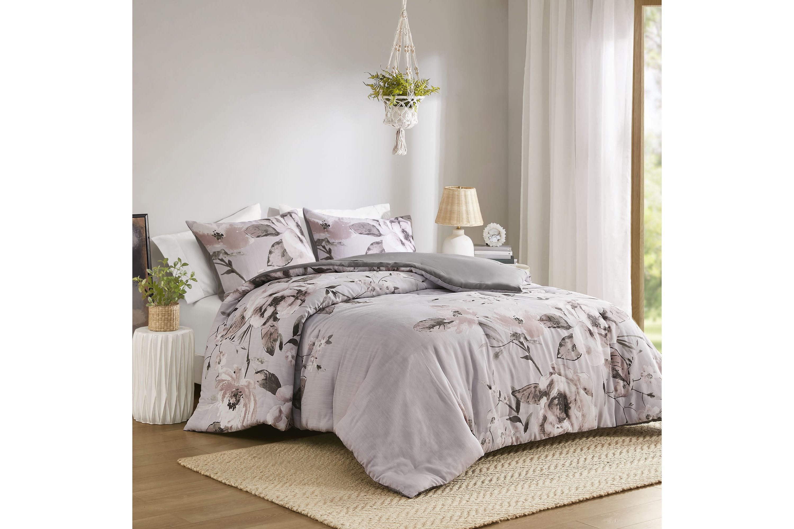 Neko 3 Piece Floral Printed Comforter Set