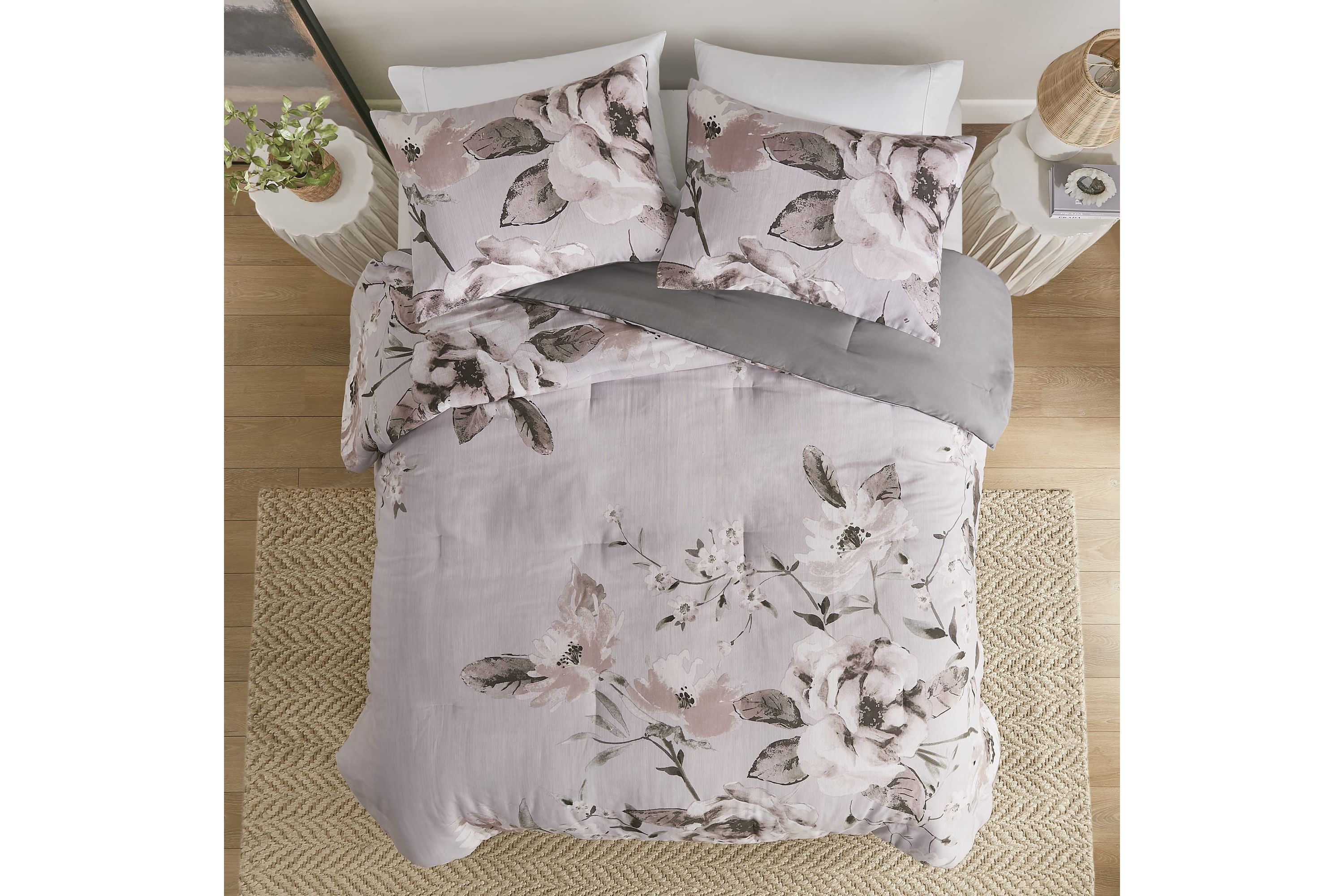 Neko 3 Piece Floral Printed Comforter Set