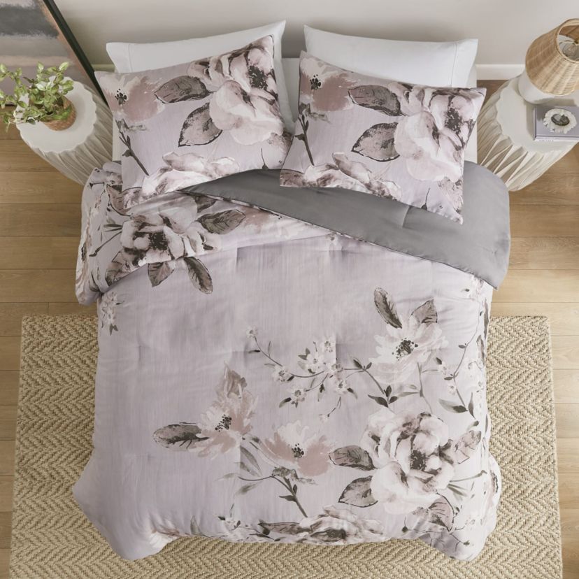 Neko 3 Piece Floral Printed Comforter Set