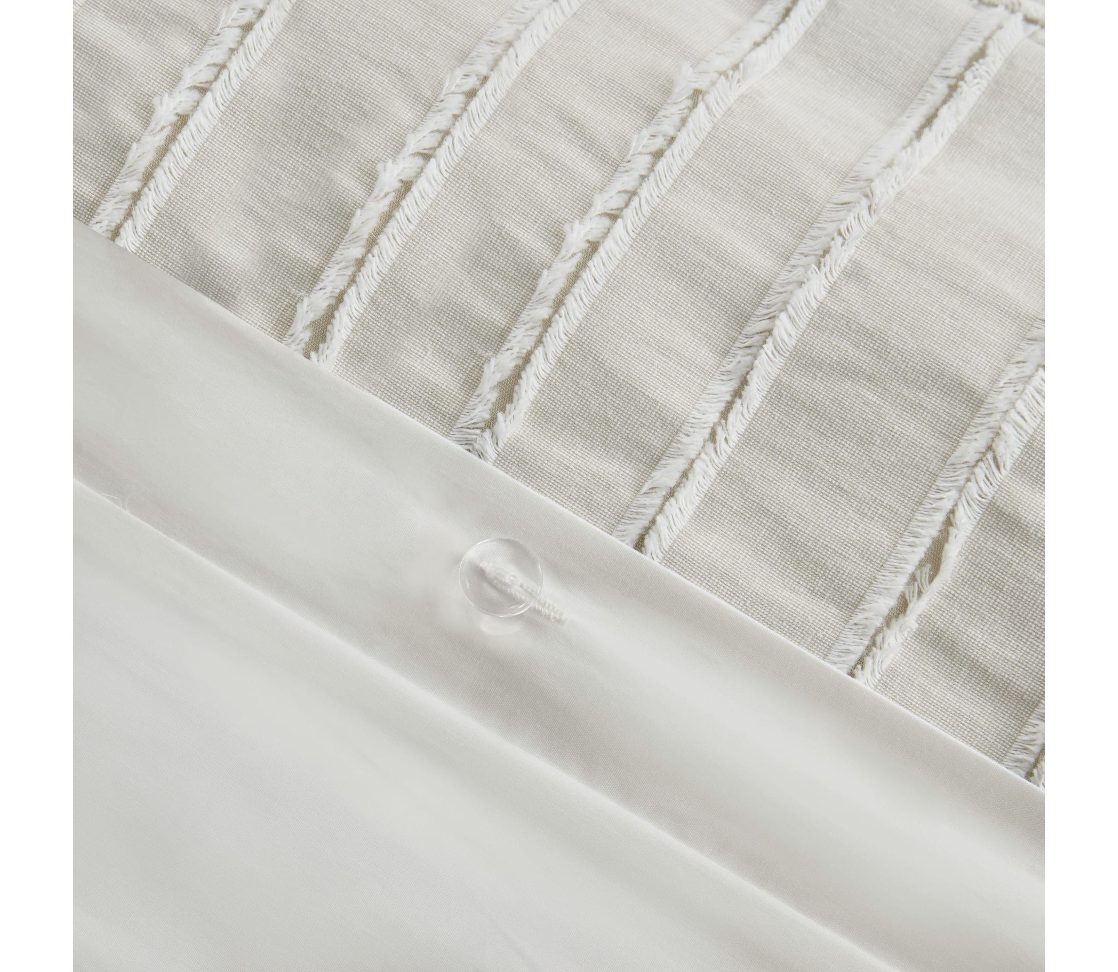 Essence Oversized Cotton Clipped Jacquard Comforter Set with Euro Shams and Throw Pillows