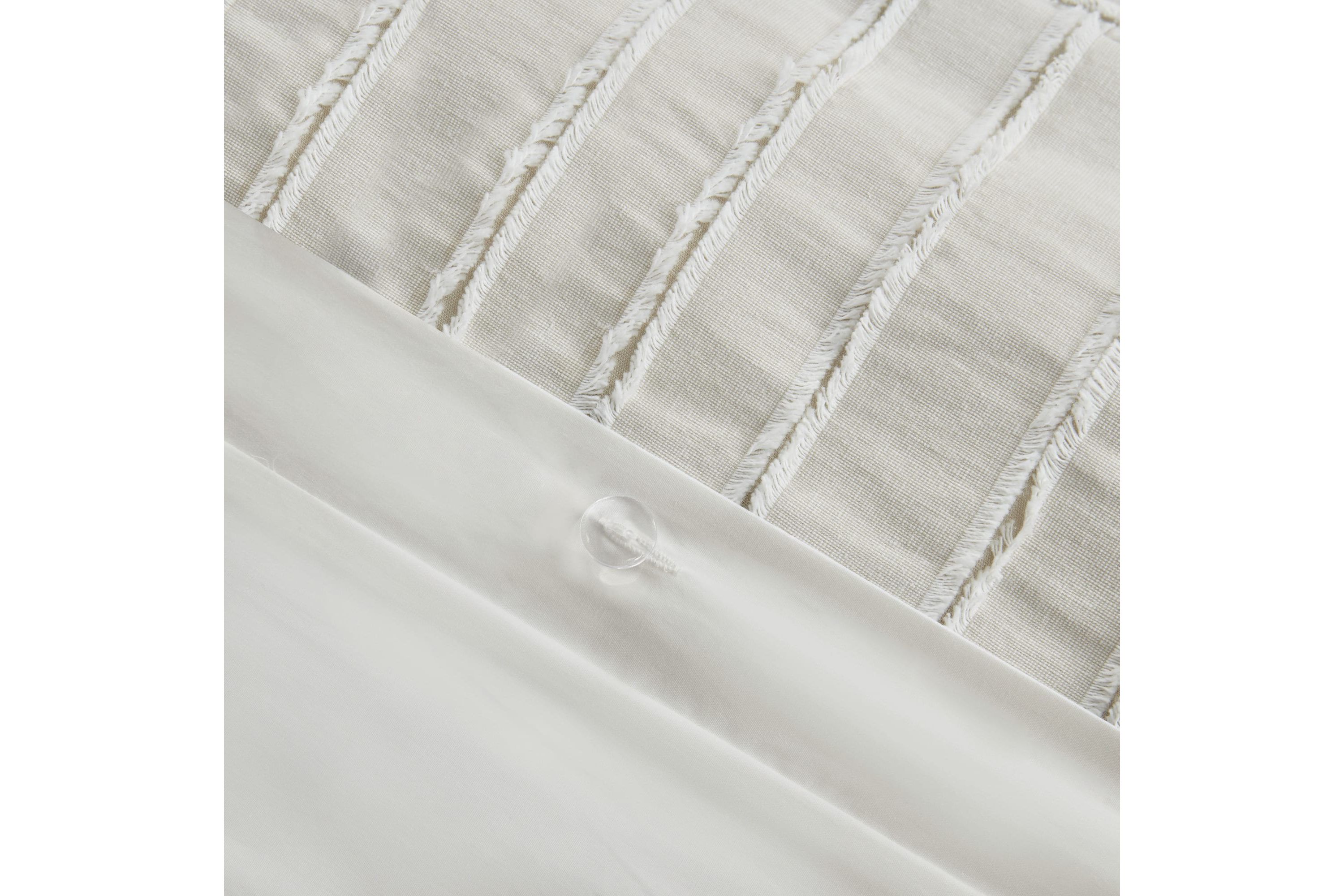 Essence Oversized Cotton Clipped Jacquard Comforter Set with Euro Shams and Throw Pillows