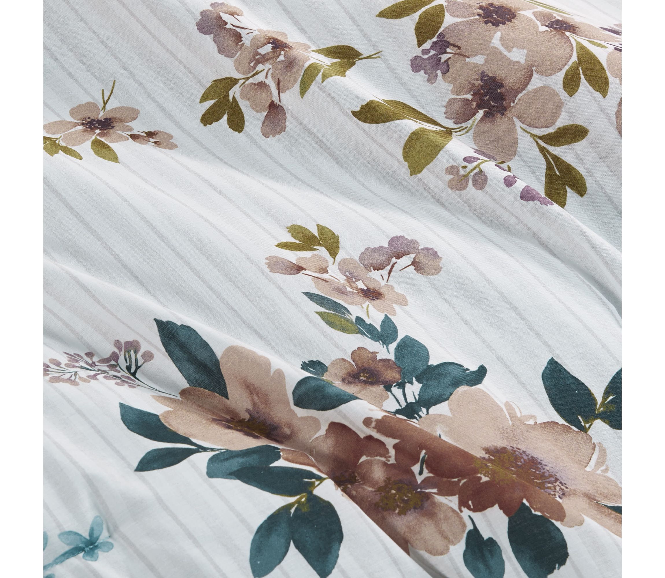 Jules 5 Piece Cotton Floral Comforter Set with Throw Pillows