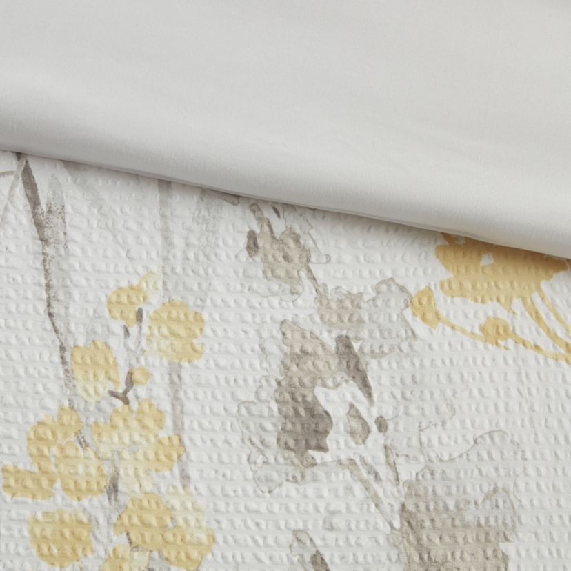 Prairie 5 Piece Seersucker Comforter Set with Throw Pillows