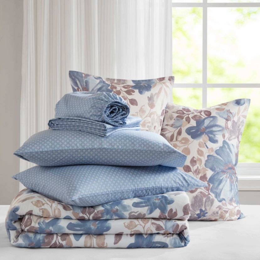 Luna Floral Comforter Set with Bed Sheets