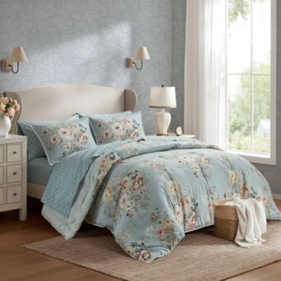 Madison Park Essentials Heather Vintage-inspired Collection Floral Print Comforter Set