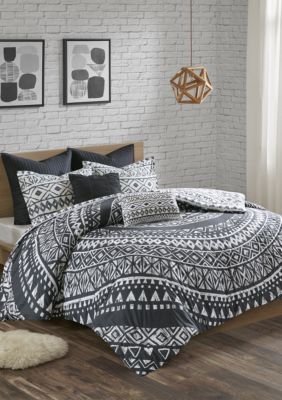 Larisa 7 Piece Cotton Reversible Duvet Cover Set