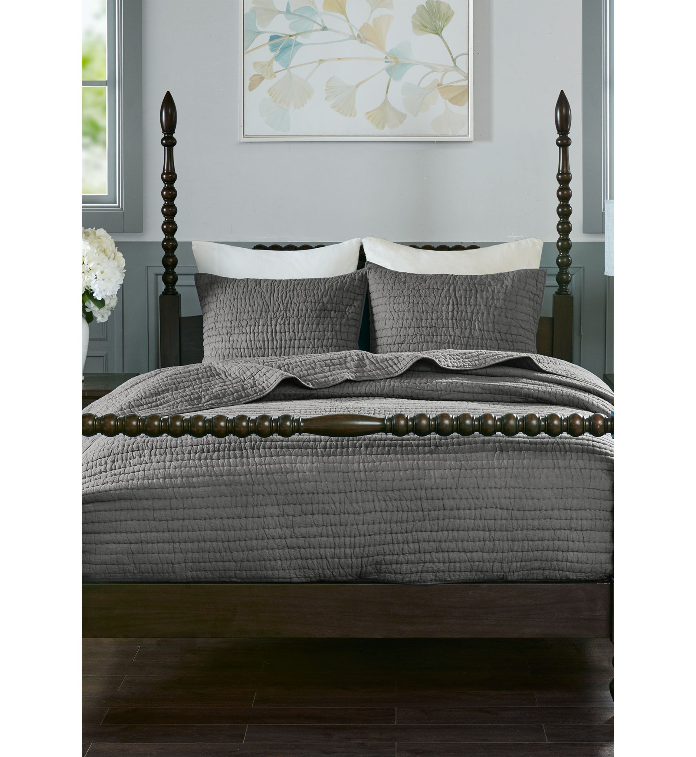  Serene Cotton Hand Quilted Coverlet Set