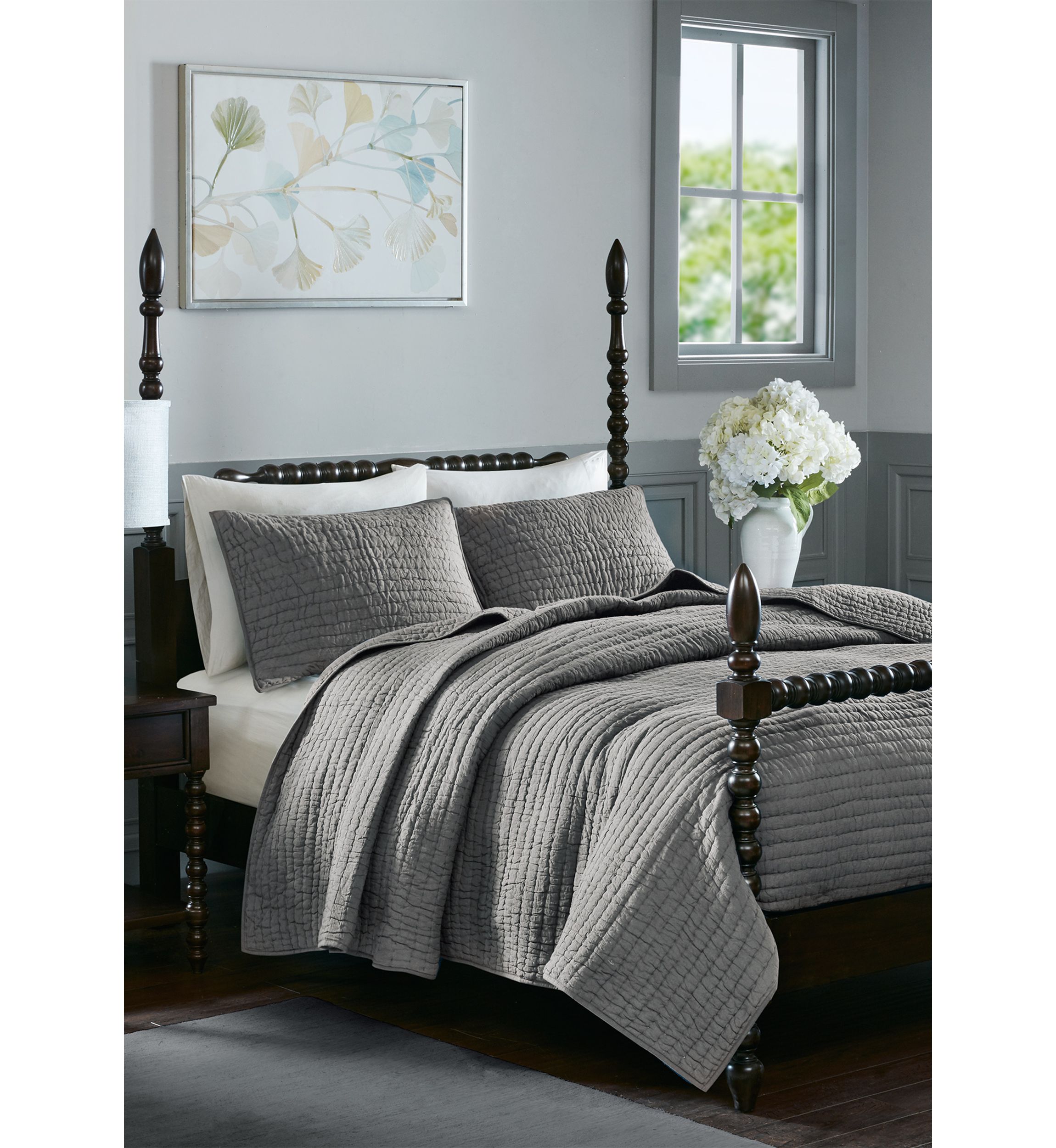 Serene Cotton Hand Quilted Coverlet Set