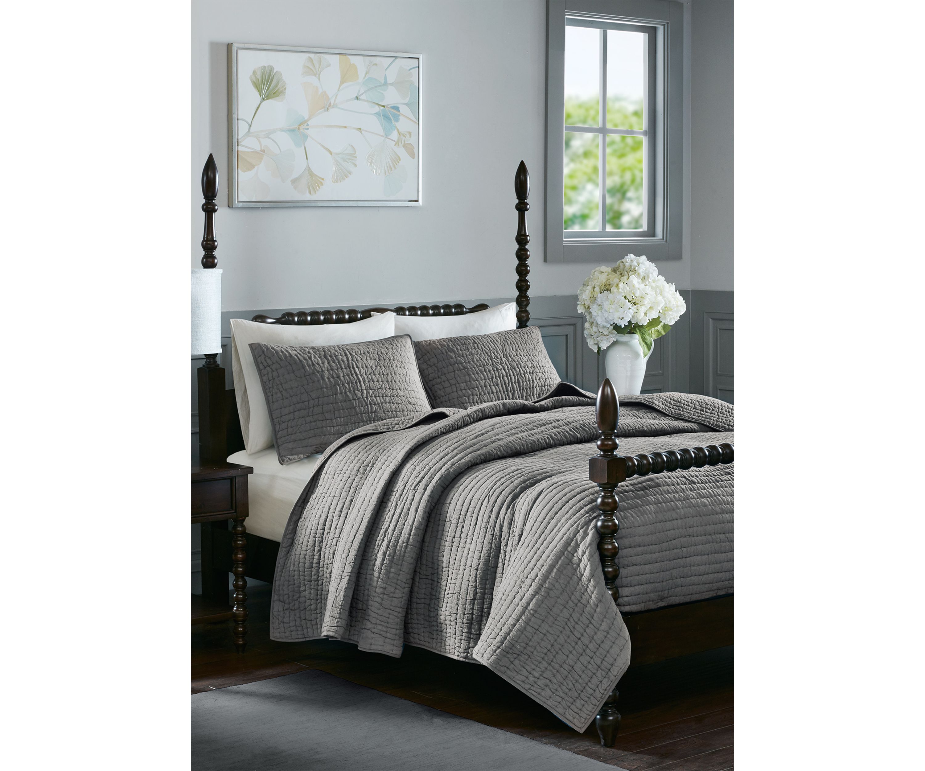  Serene Cotton Hand Quilted Coverlet Set