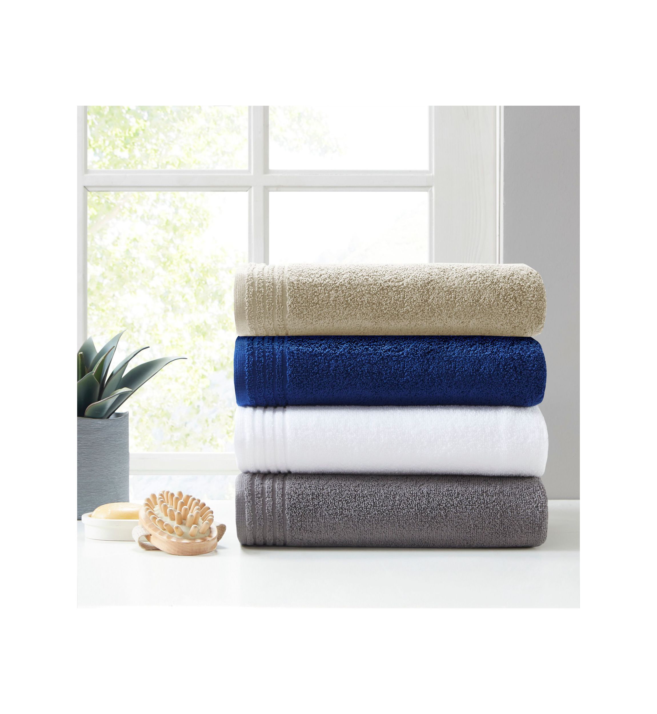 Big Bundle 100% Cotton Quick Dry 12 Piece Bath Towel Set