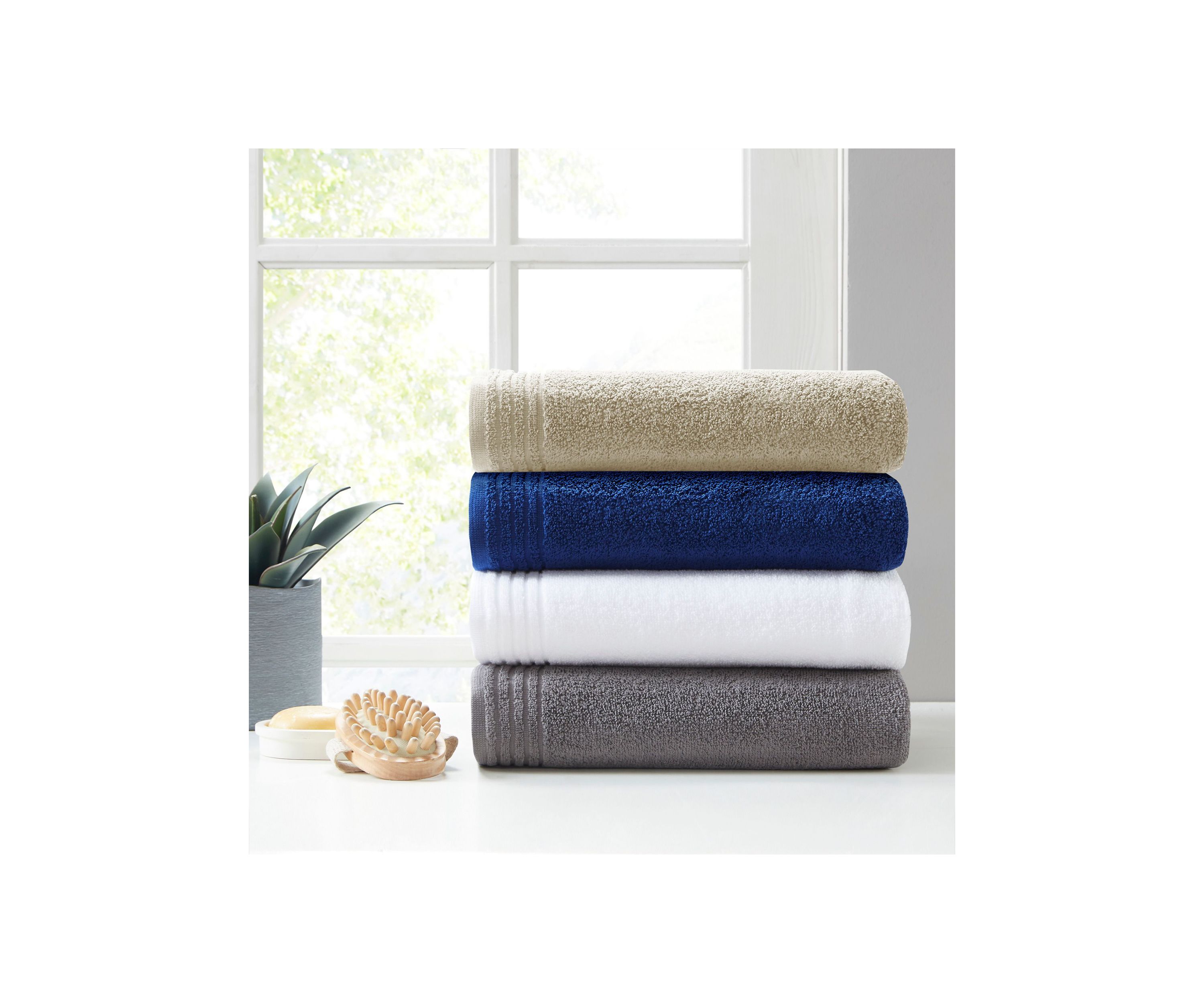 Big Bundle 100% Cotton Quick Dry 12 Piece Bath Towel Set