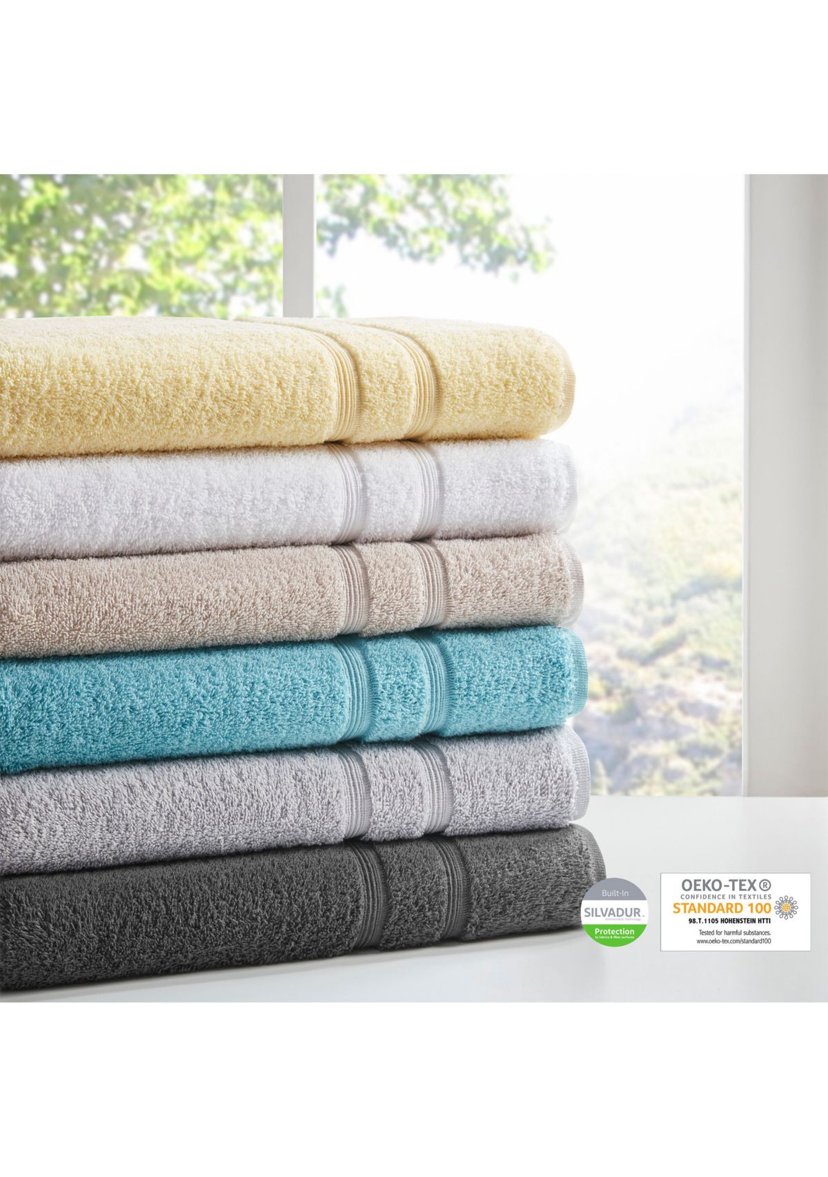 Aegean 100% Turkish Cotton 6 Piece Towel Set