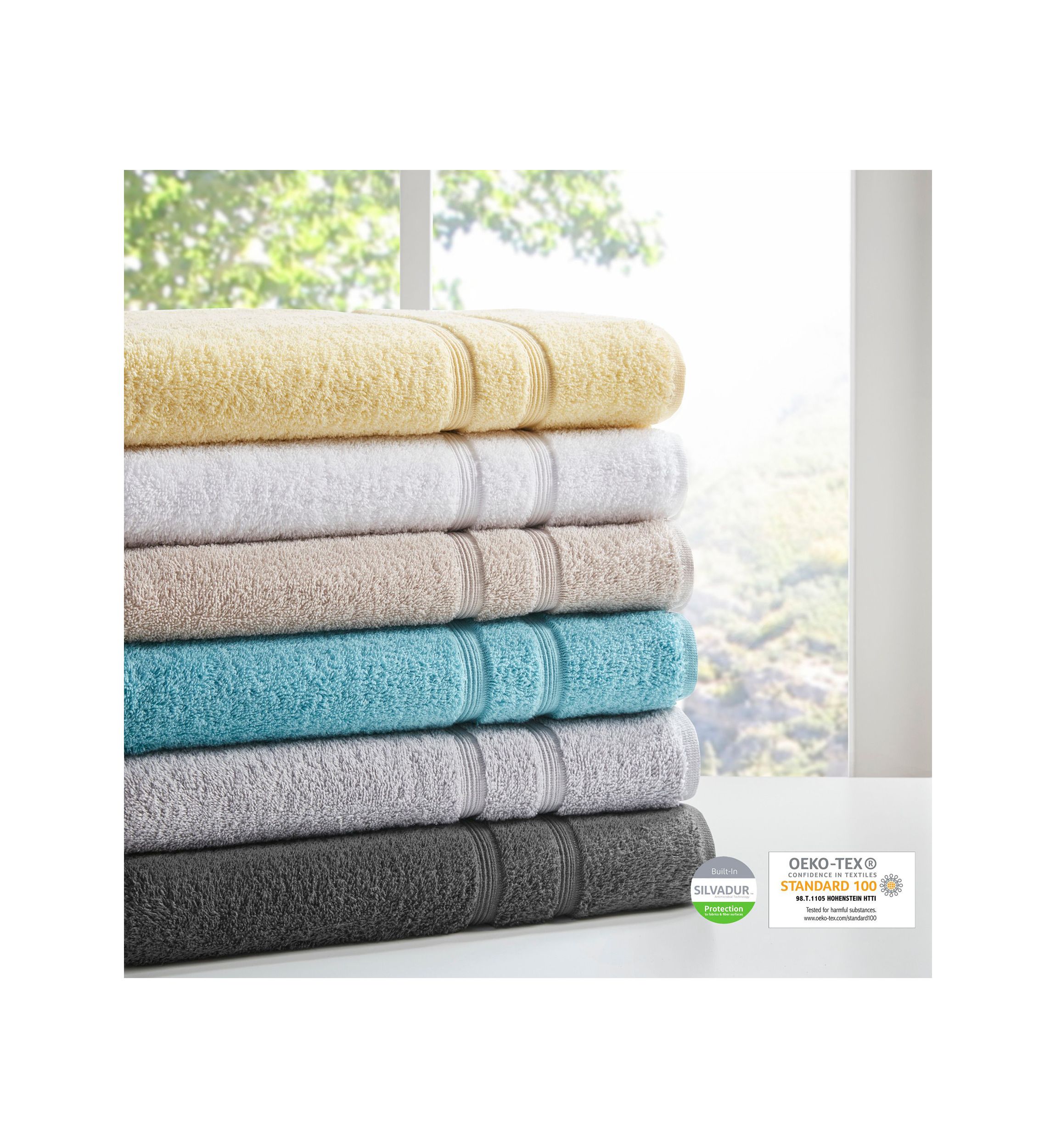 Aegean 100% Turkish Cotton 6 Piece Towel Set