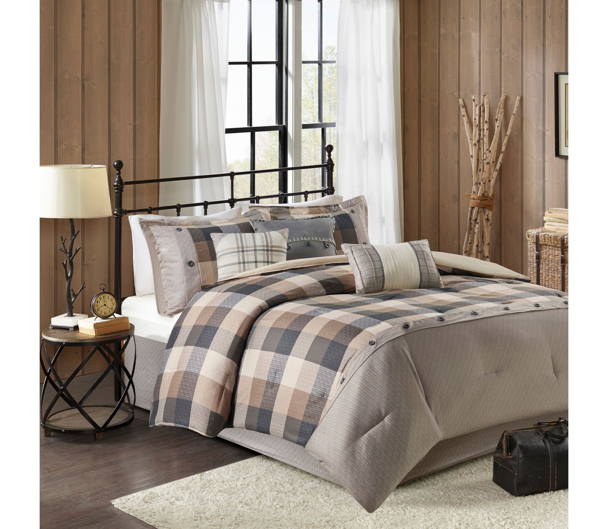 Ridge 7 Piece Herringbone Comforter Set